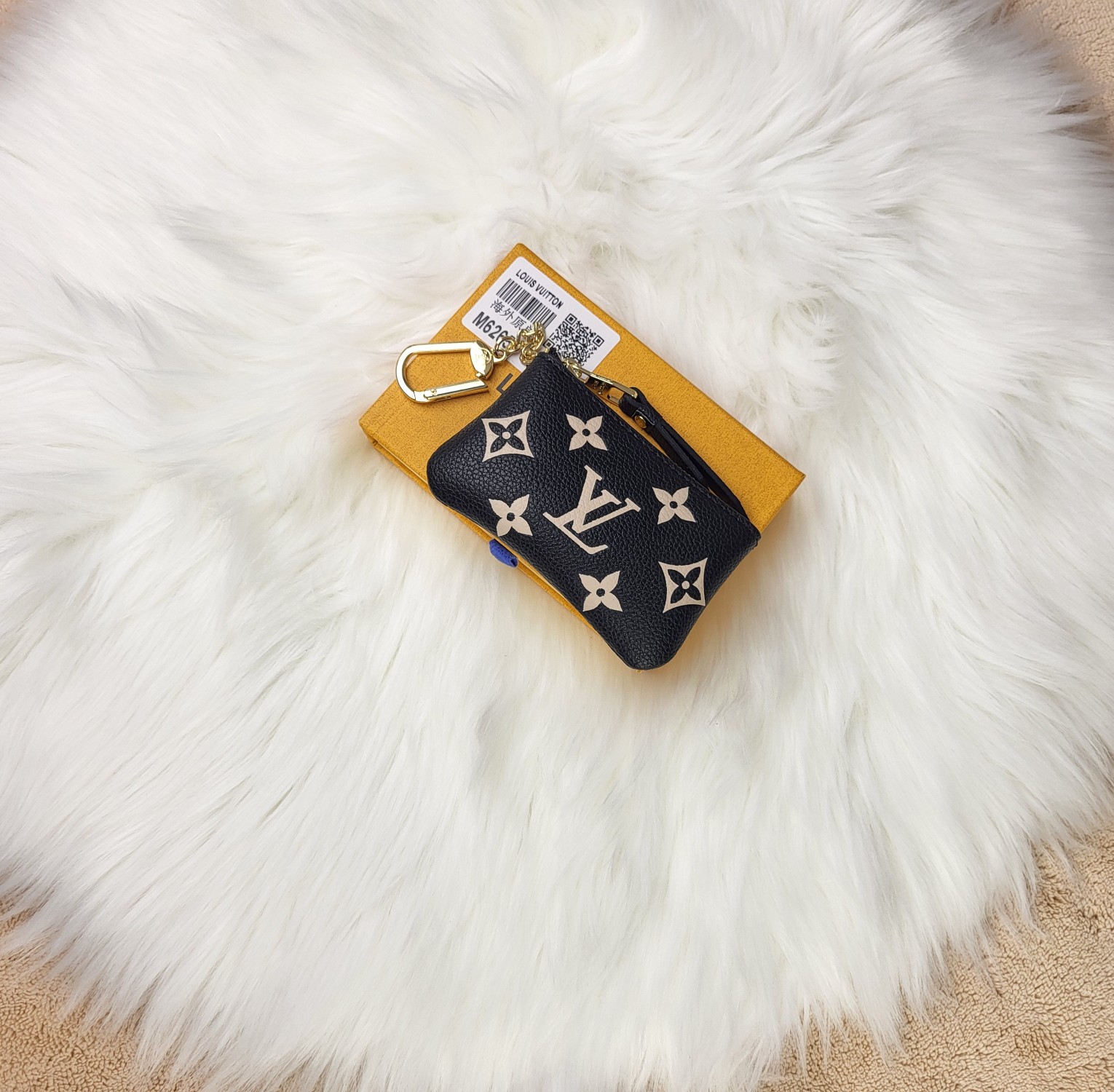Luxury leather card holder front view