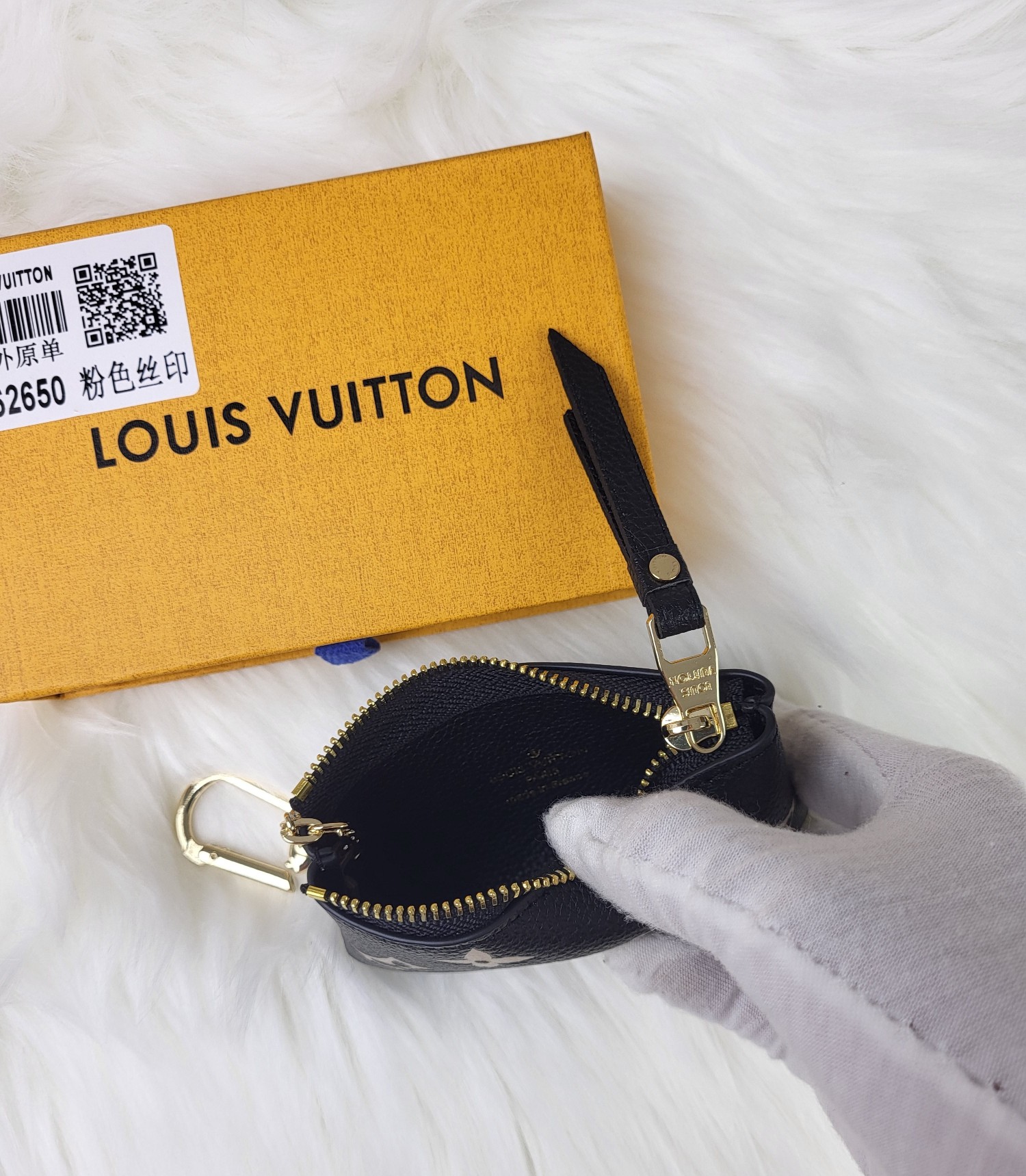 Luxury leather card holder in hand