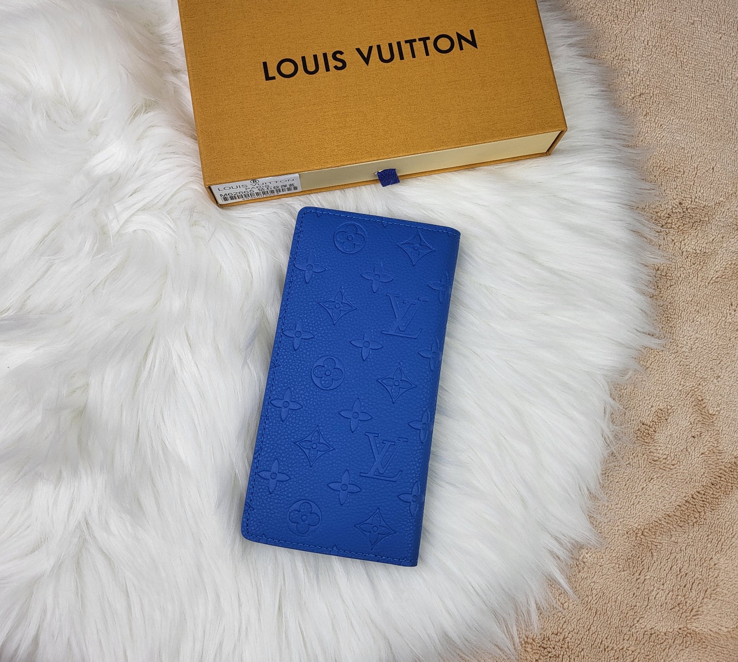 Open classic leather bifold wallet