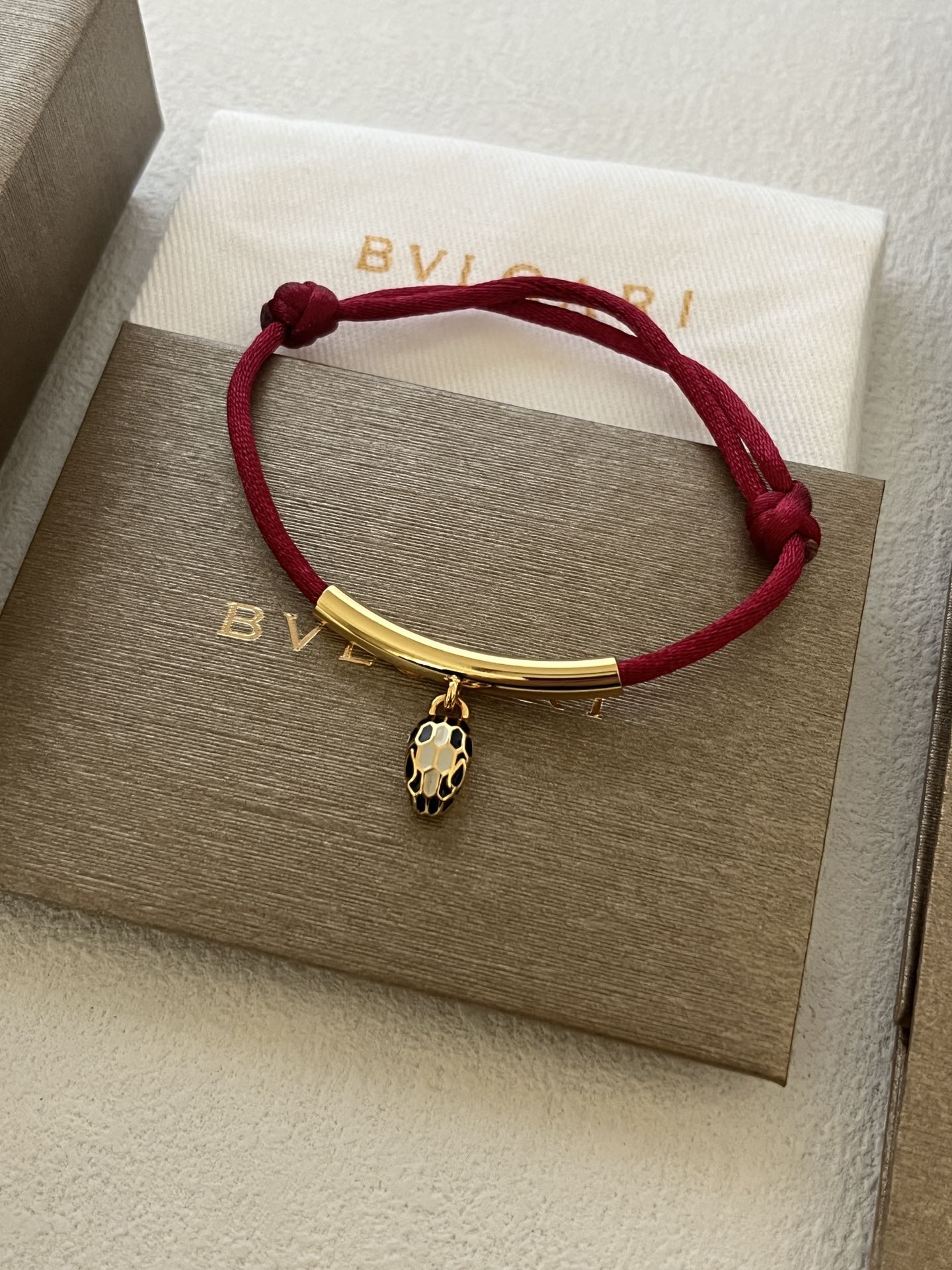 BVLGARI Serpenti New Year Red Cord Bracelet - Comprehensive 2