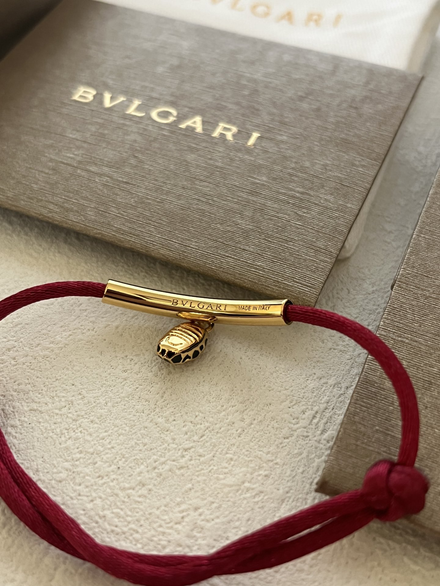 BVLGARI Serpenti New Year Red Cord Bracelet - Comprehensive 5