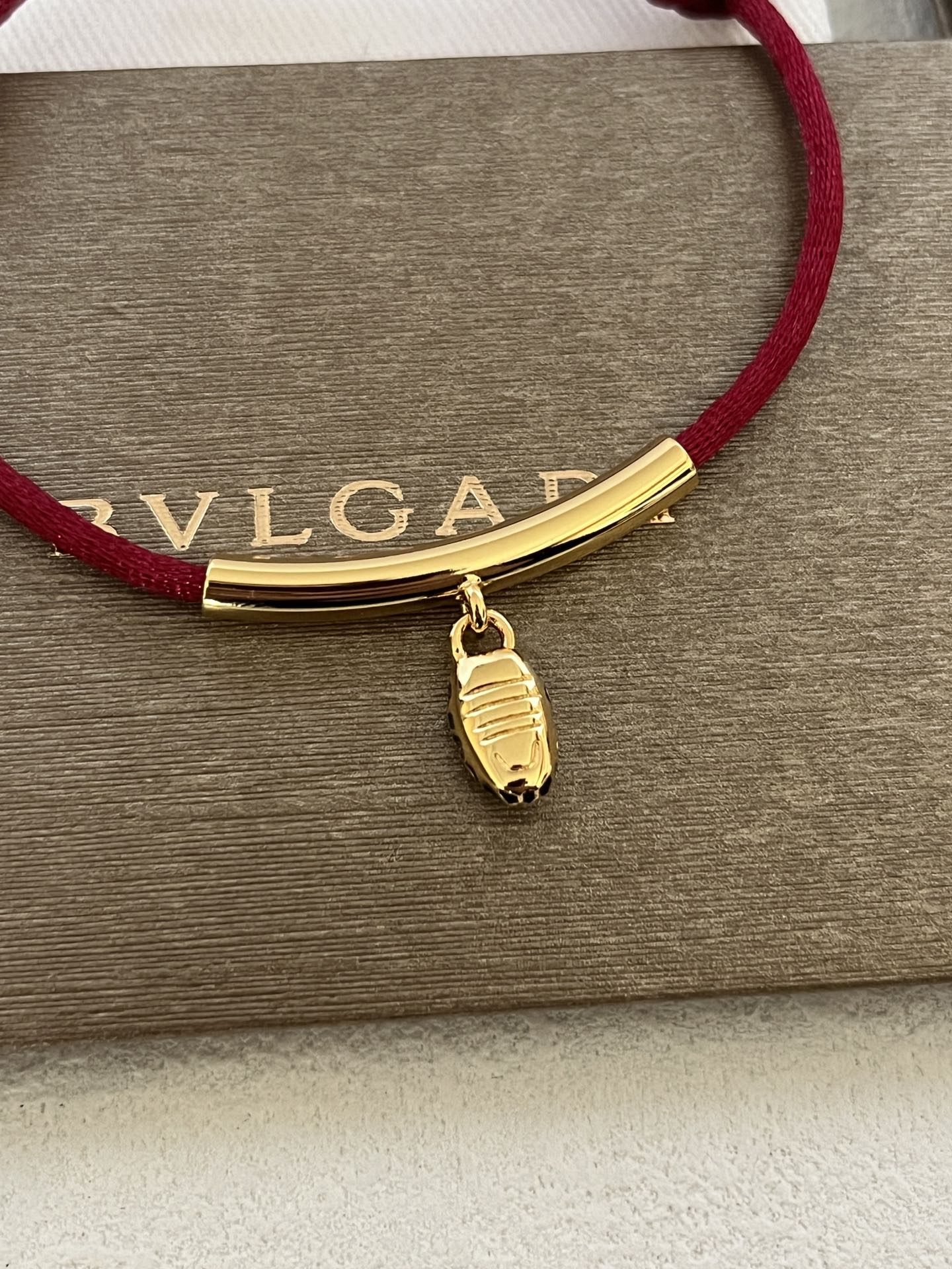 BVLGARI Serpenti New Year Red Cord Bracelet - Comprehensive 9