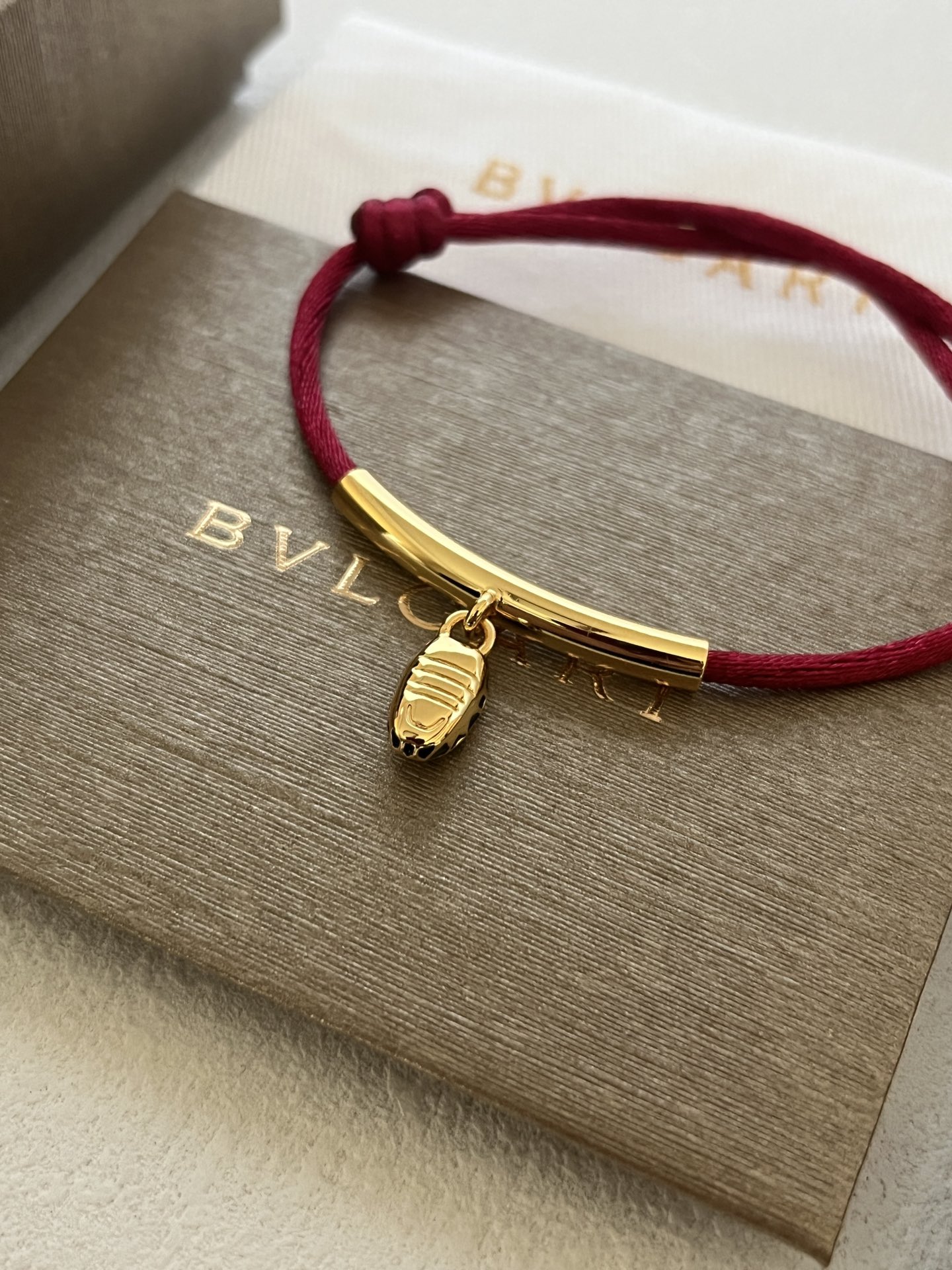 BVLGARI Serpenti New Year Red Cord Bracelet - Comprehensive 4