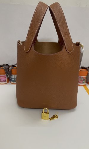 Luxury Fashion Replica Designers Hermes Bags Handbags Brown Coffee Color