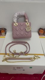 Dior Crossbody & Shoulder Bags Pink Sheepskin