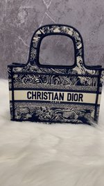 Dior Handbags Tote Bags Blue Dark Mini