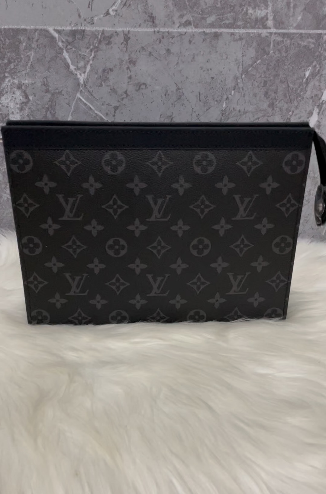 Can I buy replica
 Louis Vuitton Clutches & Pouch Bags Black Monogram Eclipse