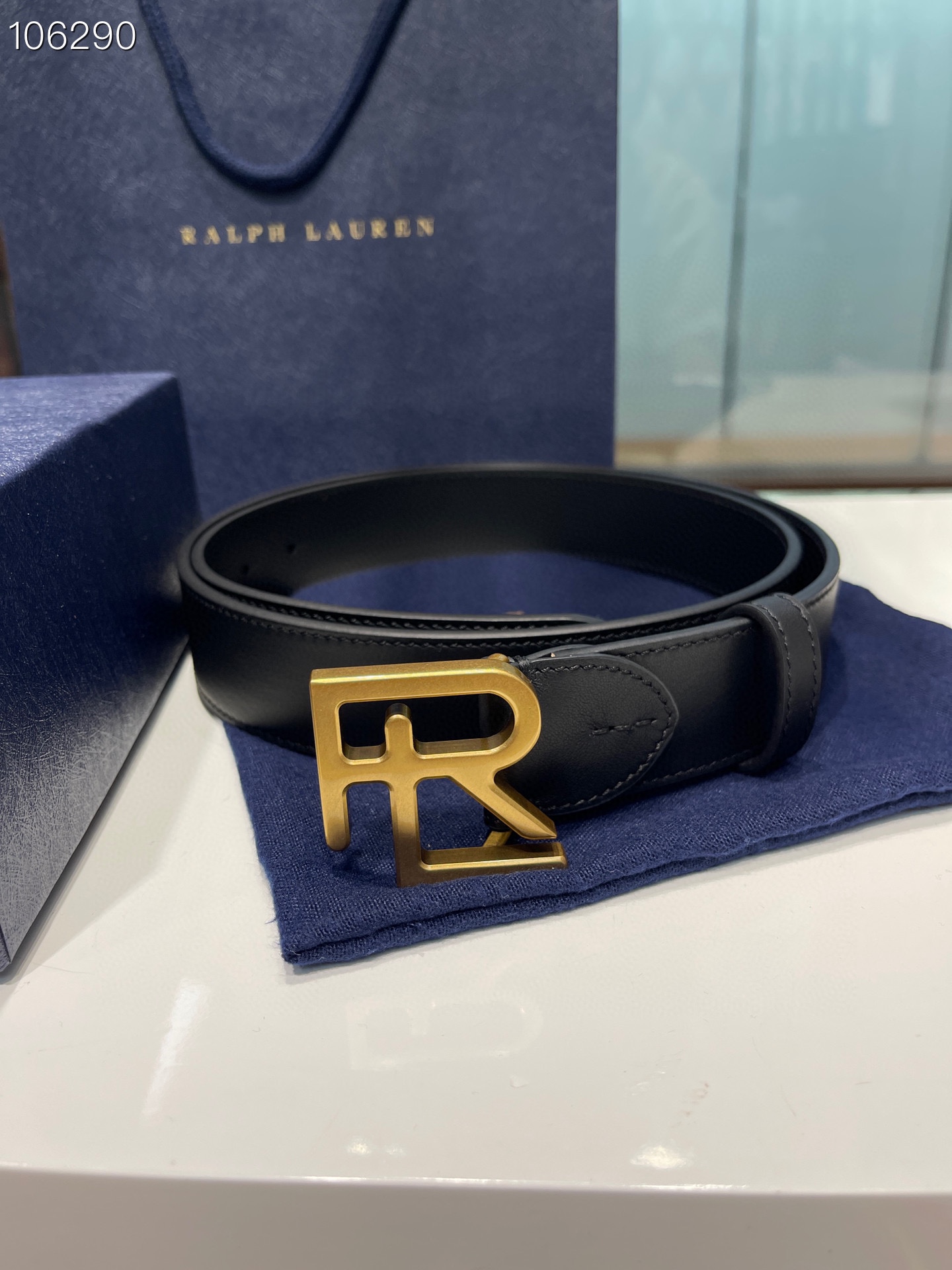  Ralph Lauren/拉夫劳伦 24年RL新款 这款腰带采用双面头层牛皮 做工细致 搭配原版精致纯