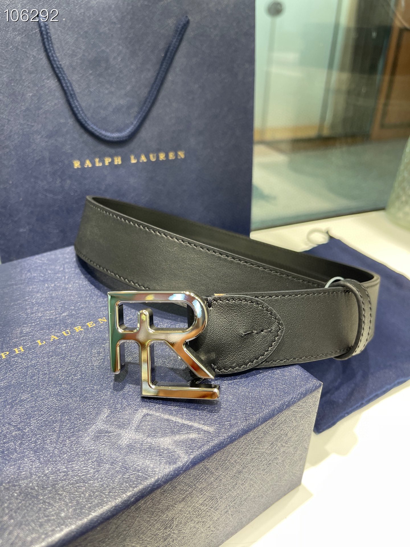  Ralph Lauren/拉夫劳伦 24年RL新款 这款腰带采用双面头层牛皮 做工细致 搭配原版精致纯