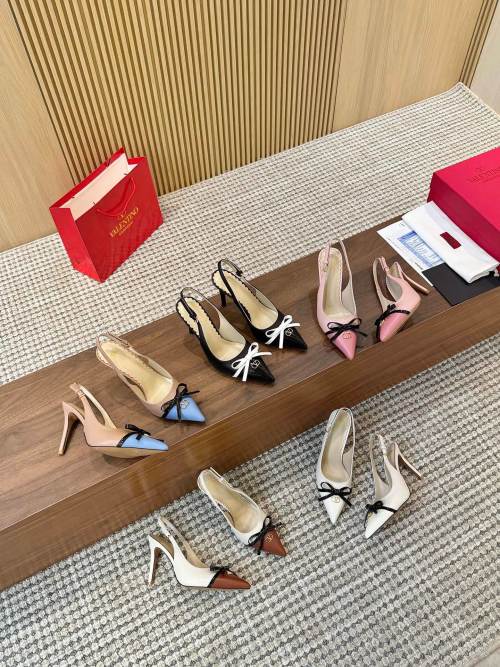 Valentino Women's Slingback Sandals with Bow Detail - Designer Style