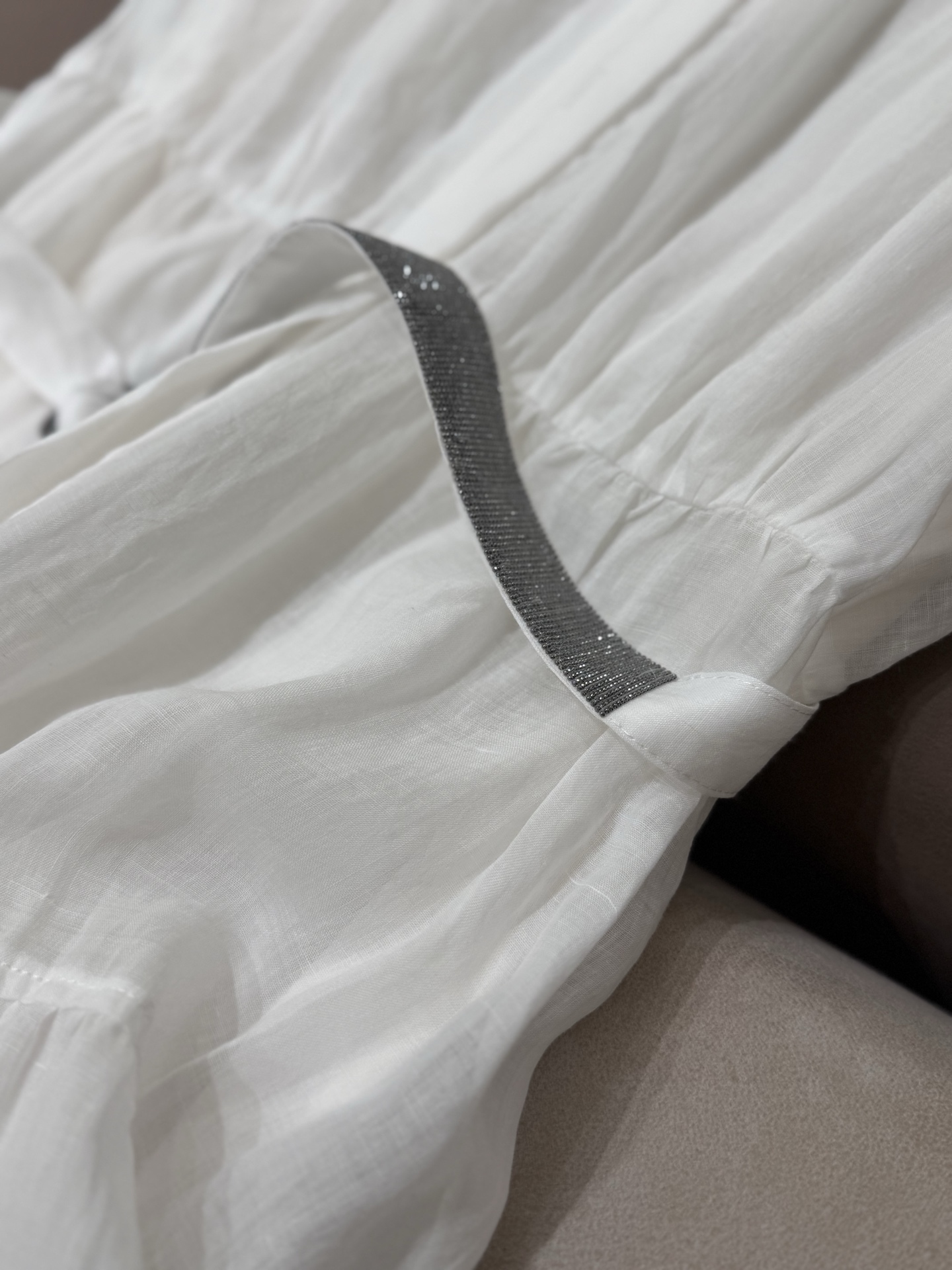Elegant BC Linen Midi Dress with Belt - Available in White and Beige 8 i1750930025725 4578 0 8