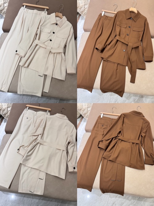 Women's 2025 New BC Two-Piece Set: Stylish Beige and Brown Trousers and Shirt 1 Women's 2025 New BC Two-Piece Set: Stylish Beige and Brown Trousers and Shirt