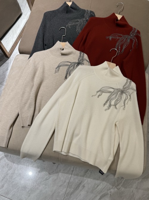 Elegant Women's Cashmere Blend Long Sleeve Knit Sweater with Beaded Tassels 1 Elegant Women's Cashmere Blend Long Sleeve Knit Sweater with Beaded Tassels