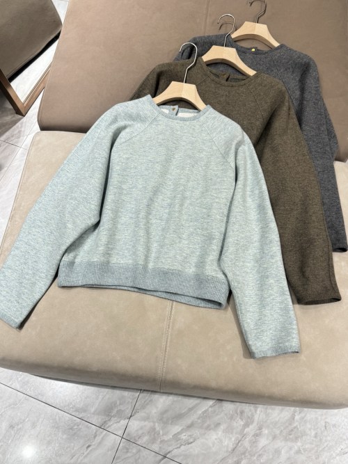 Women's LP Crew Neck Double-Sided Knitted Pullover - Stylish & Versatile 1 Women's LP Crew Neck Double-Sided Knitted Pullover - Stylish & Versatile