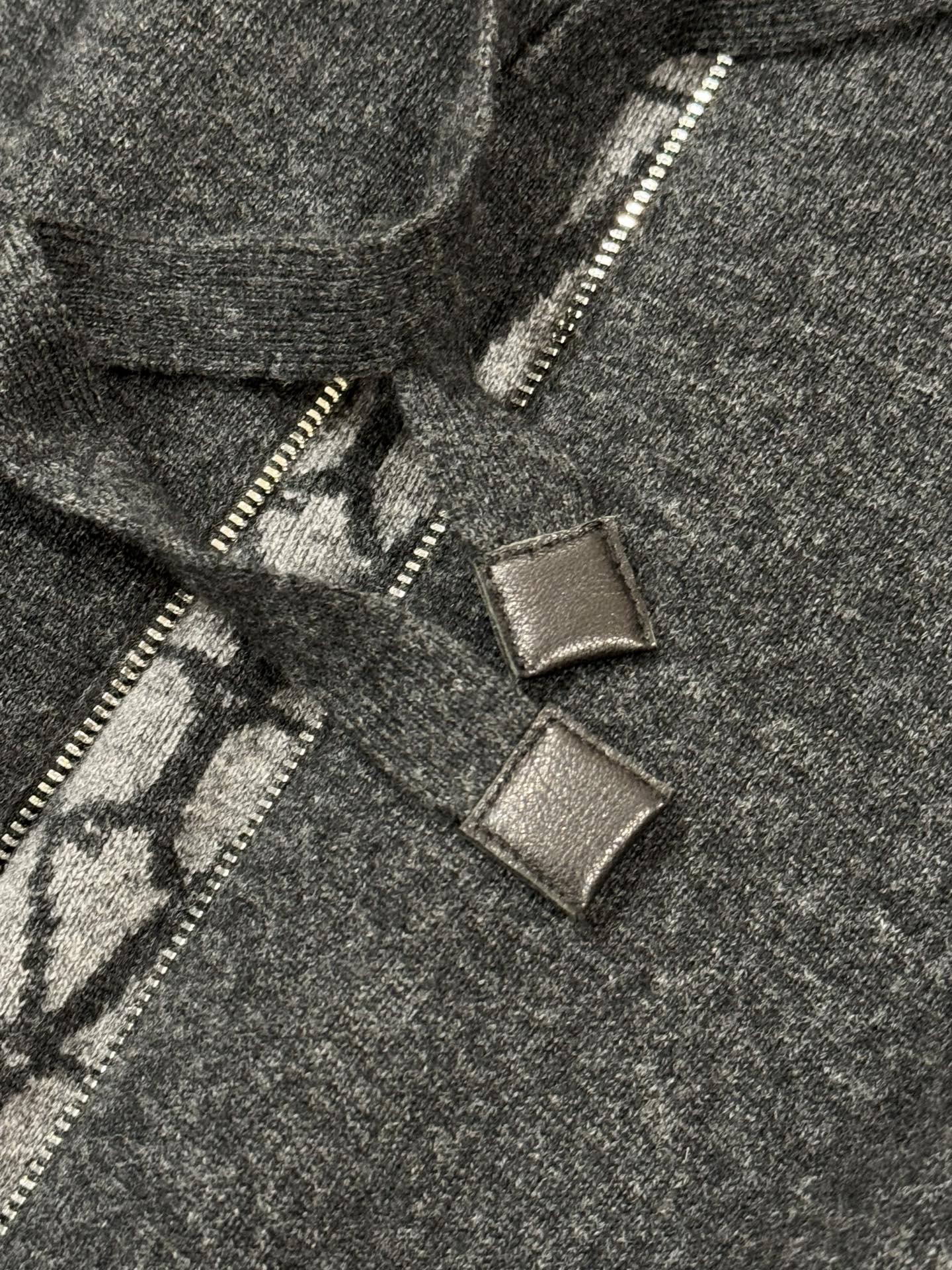 Women's Double-Faced Knitted Hooded Zip Cashmere Cardigan - Dark Grey 7 i1756546826880 895 0 5
