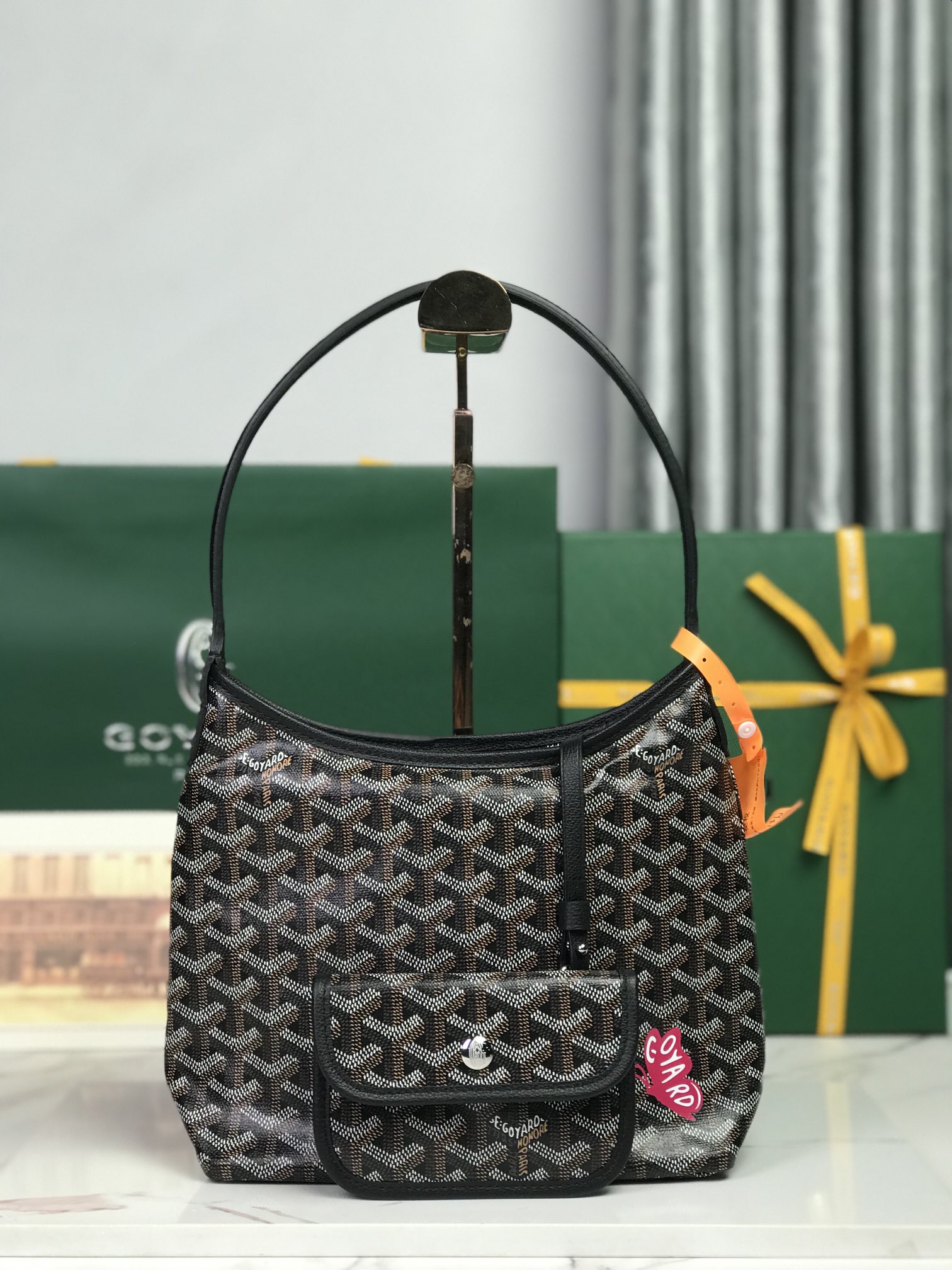 Goyard Style Black Hobo Bag Bags Hobo Bag detail image 1 from source 763981
