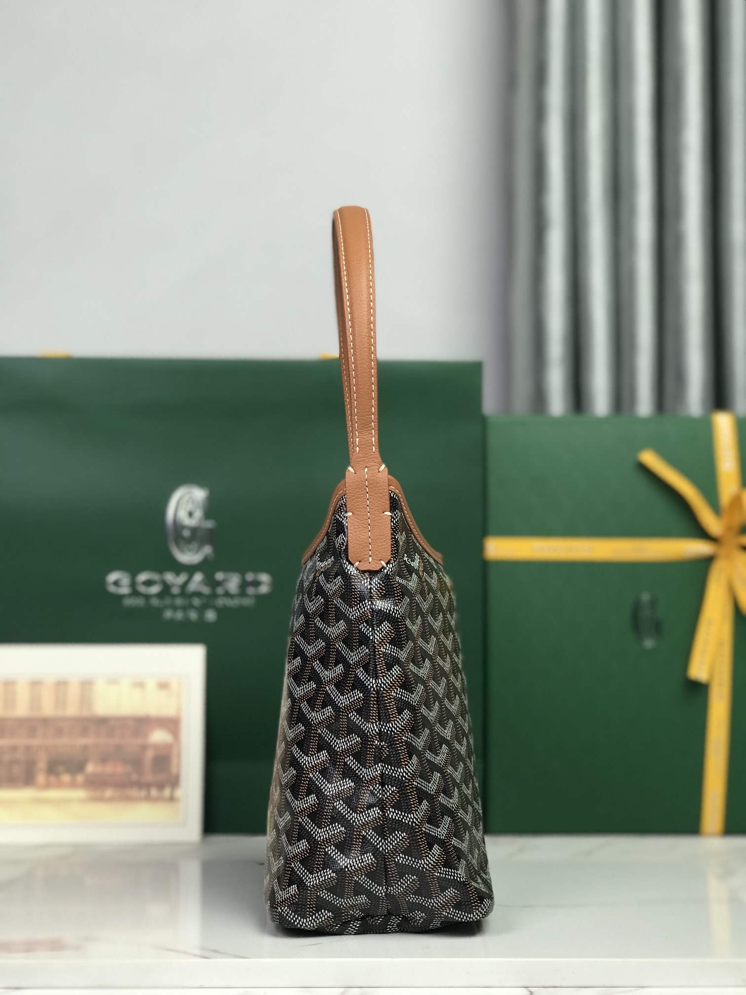 Goyard Style Brown Hobo Bag Bags Hobo Bag detail image 3 from source 763982