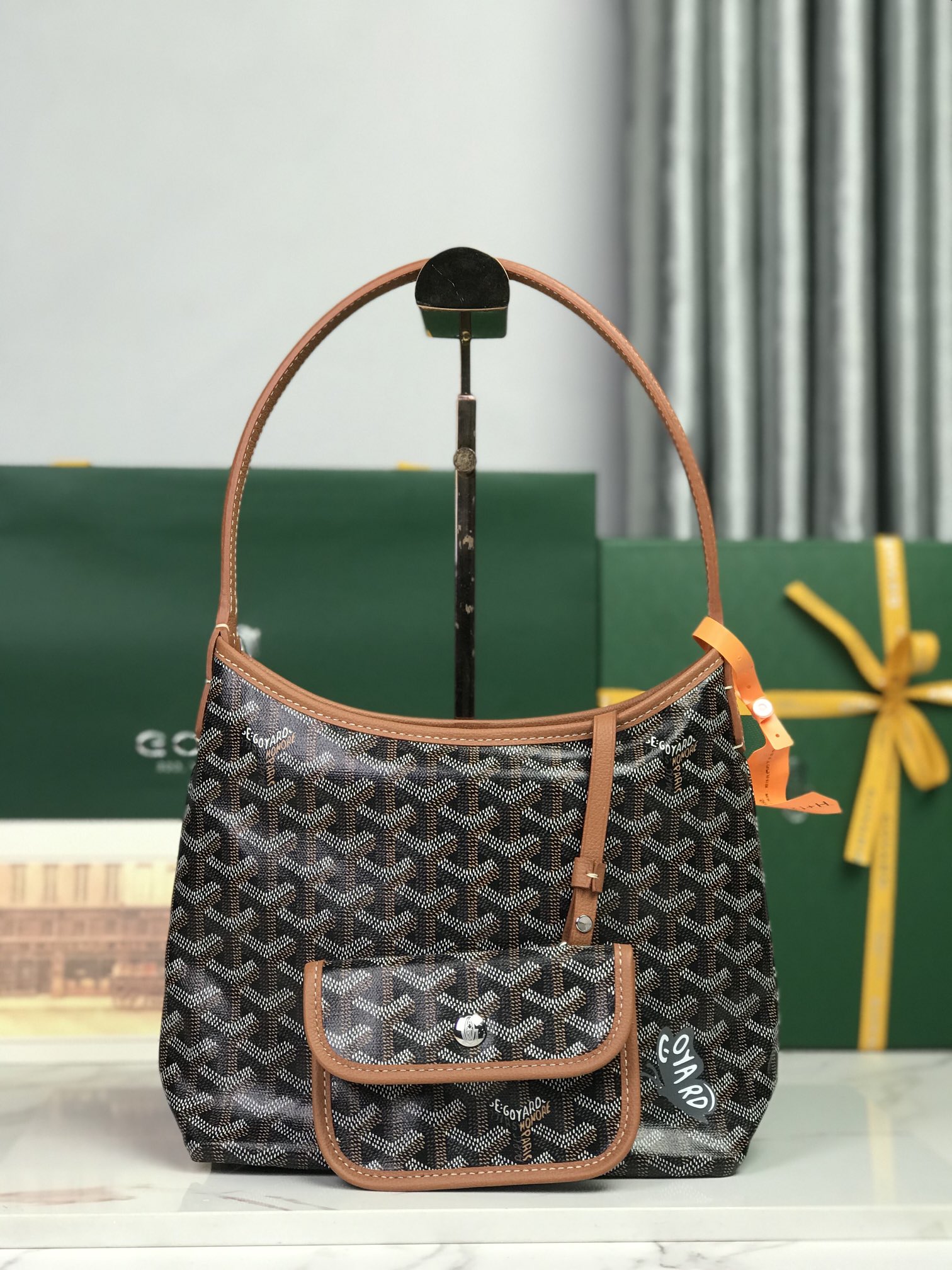 Goyard Style Brown Hobo Bag Bags Hobo Bag detail image 1 from source 763982