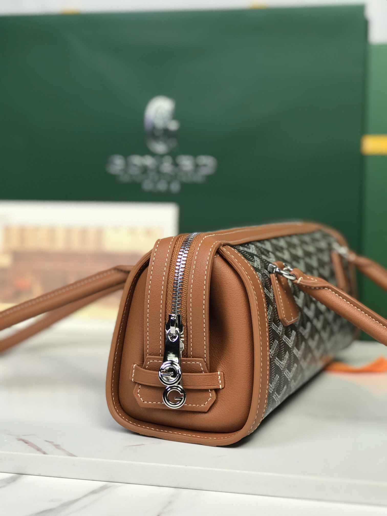 Goyard Style Leather Backpack Bags Backpack detail image 3 from source 763979