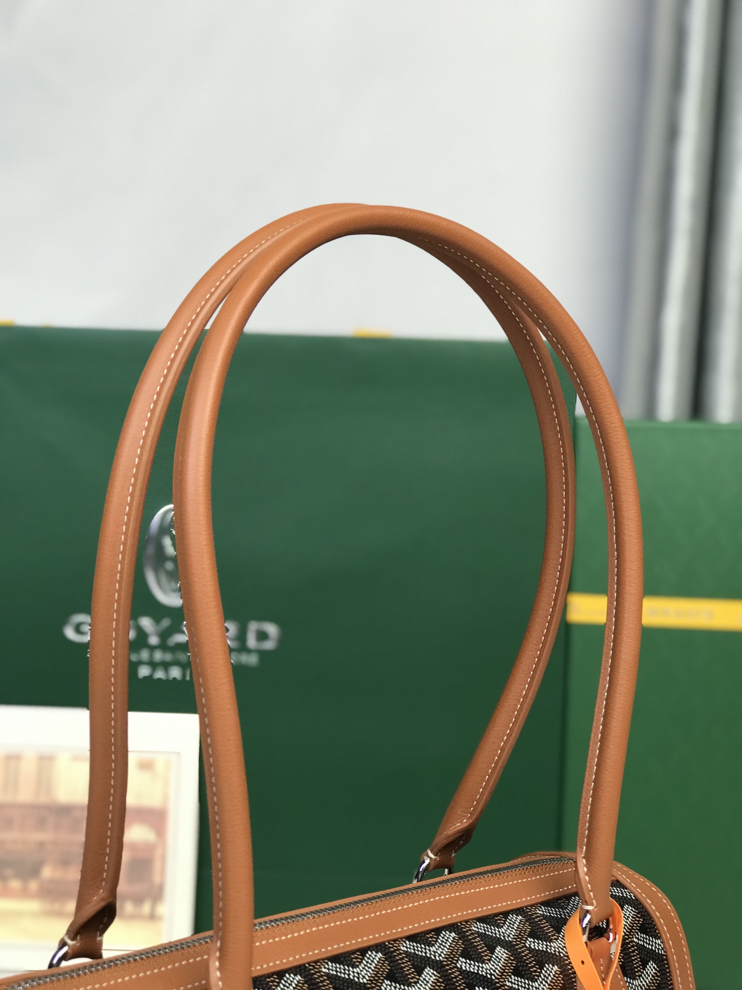 Goyard Style Leather Backpack Bags Backpack detail image 5 from source 763979