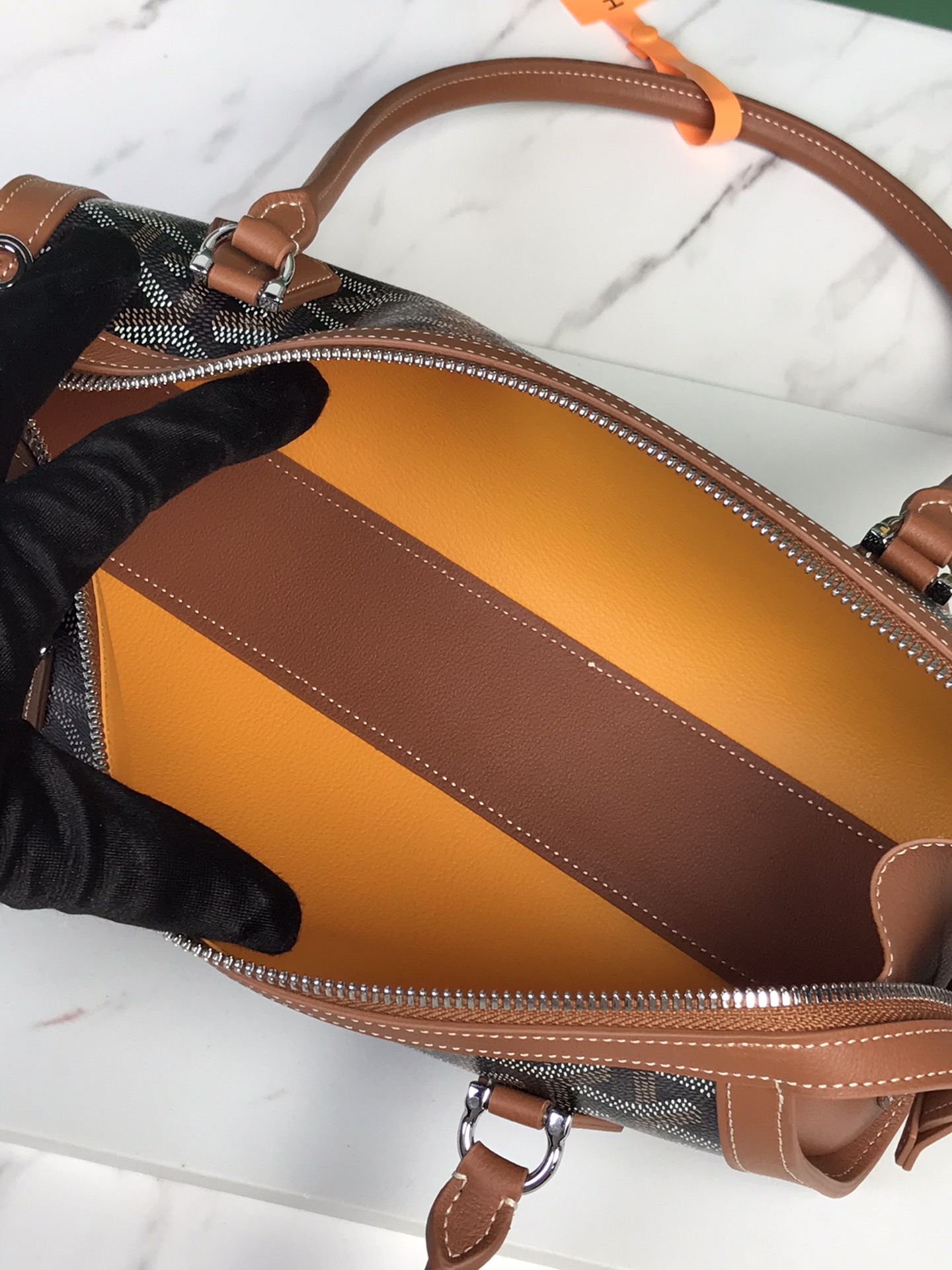 Goyard Style Leather Backpack Bags Backpack detail image 9 from source 763979