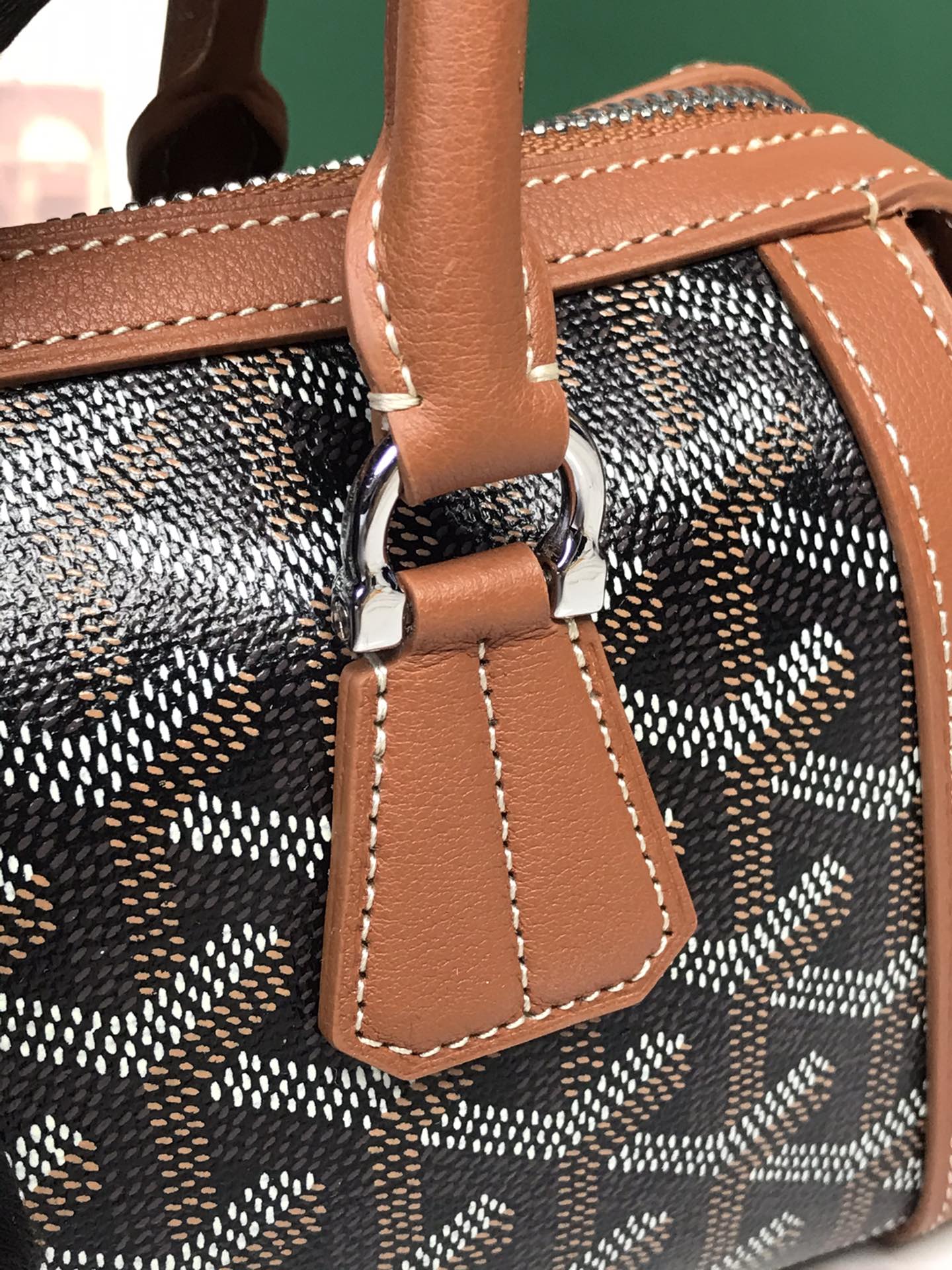 Goyard Style Leather Backpack Bags Backpack detail image 6 from source 763979