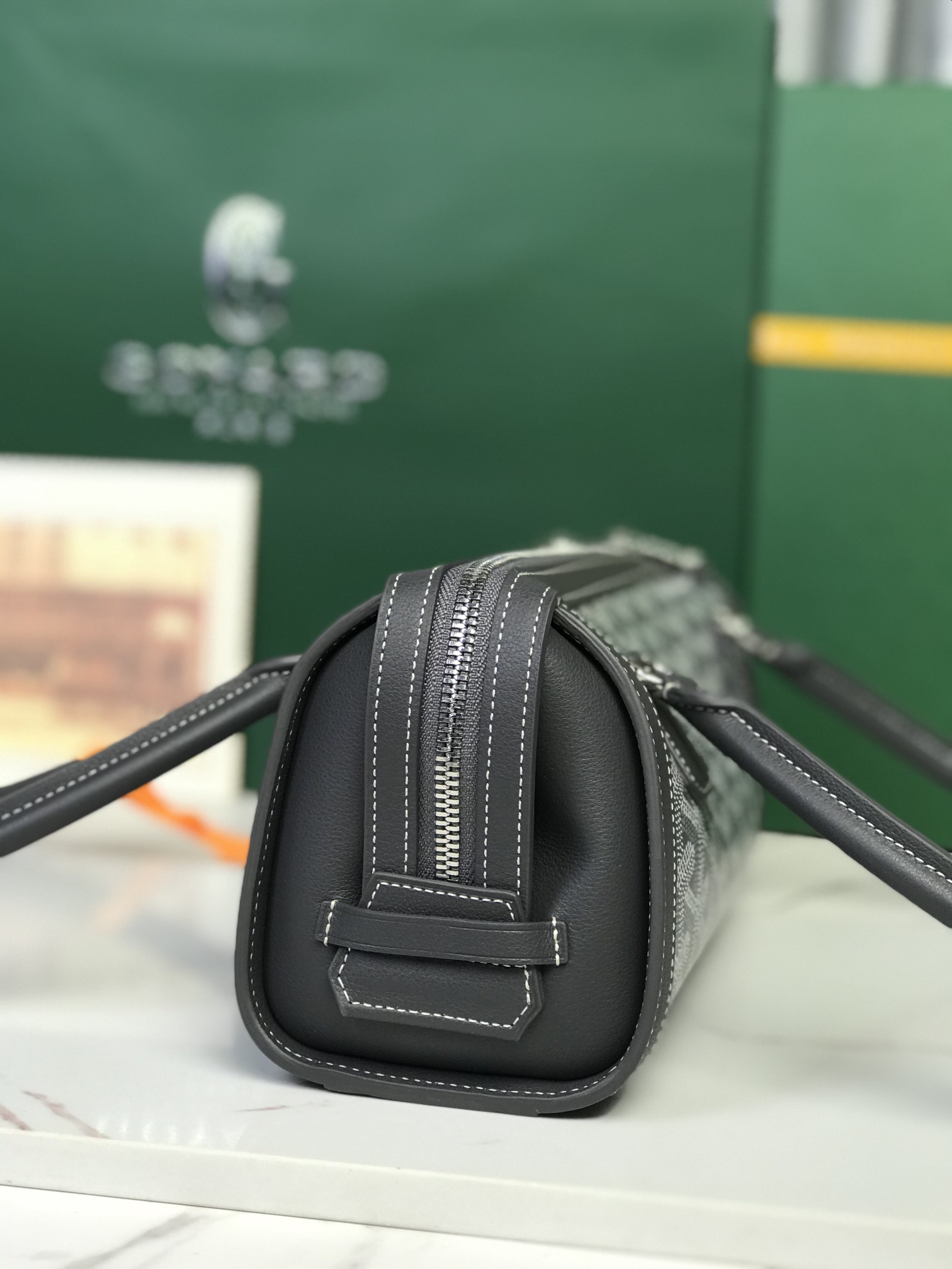 Goyard Style Leather Backpack Bags Backpack detail image 3 from source 763978