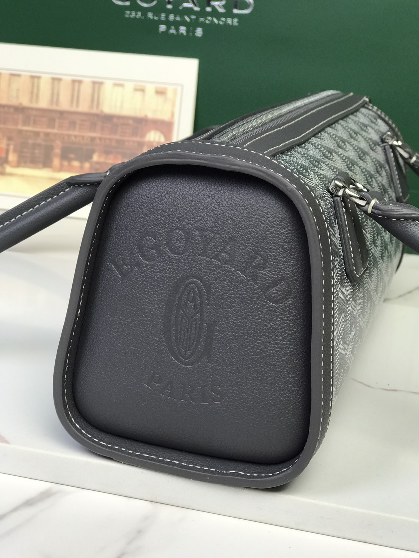 Goyard Style Leather Backpack Bags Backpack detail image 4 from source 763978