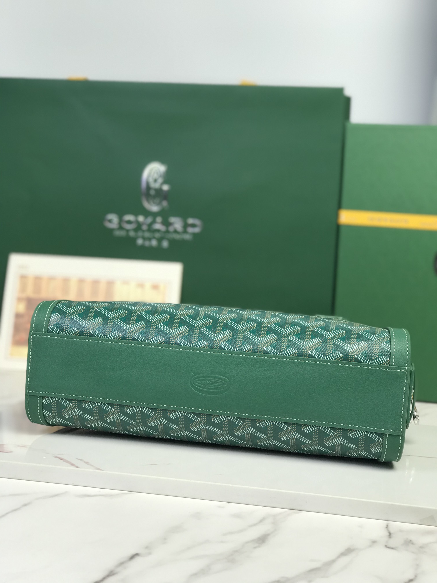 Goyard Style Leather Backpack Bags Backpack detail image 6 from source 763976