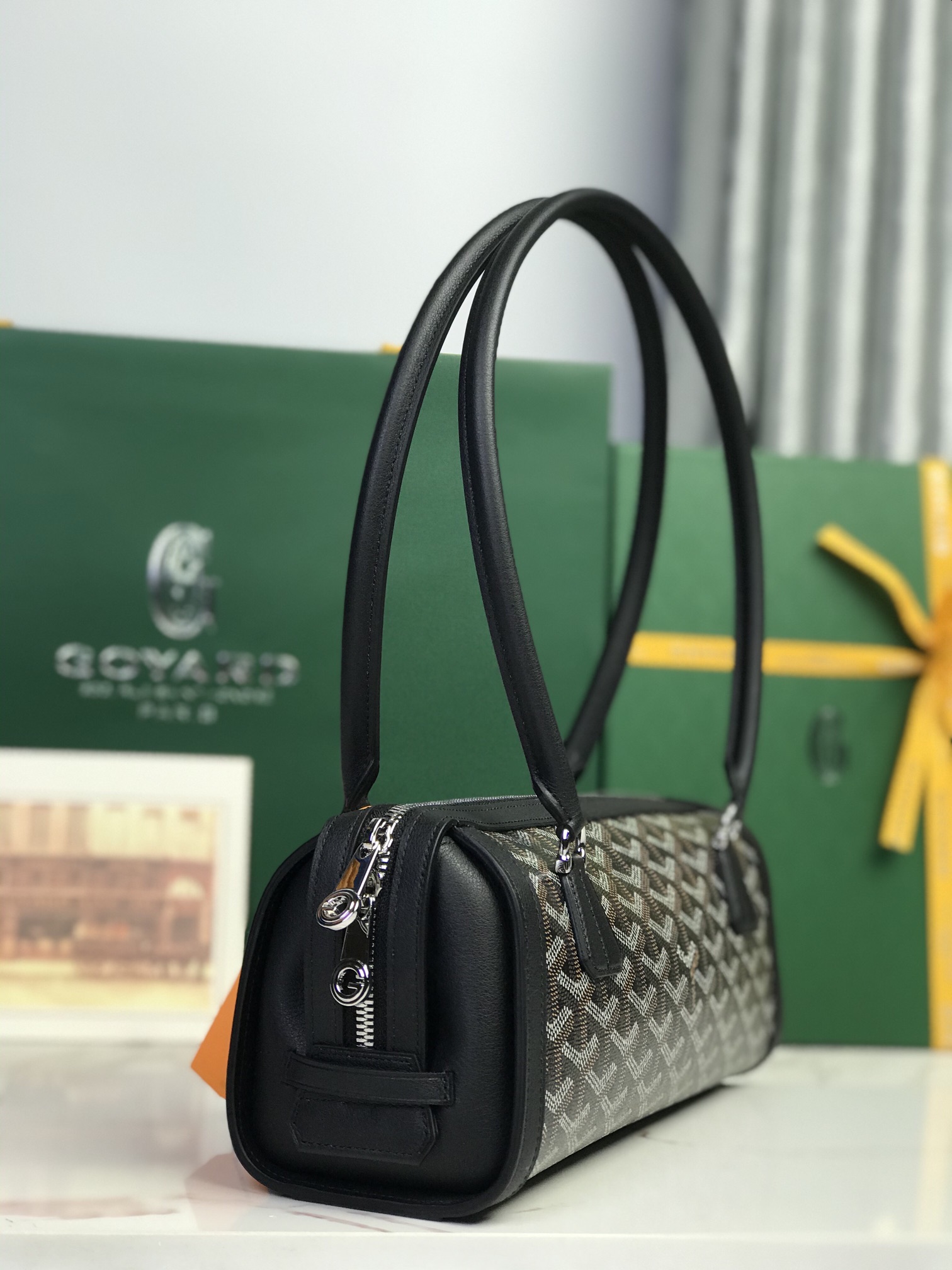 Goyard Style Leather Backpack Bags Backpack detail image 3 from source 763975