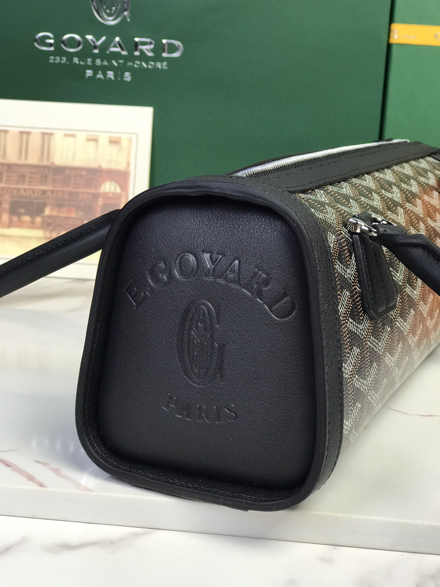 Goyard Style Leather Backpack Bags Backpack detail image 4 from source 763975