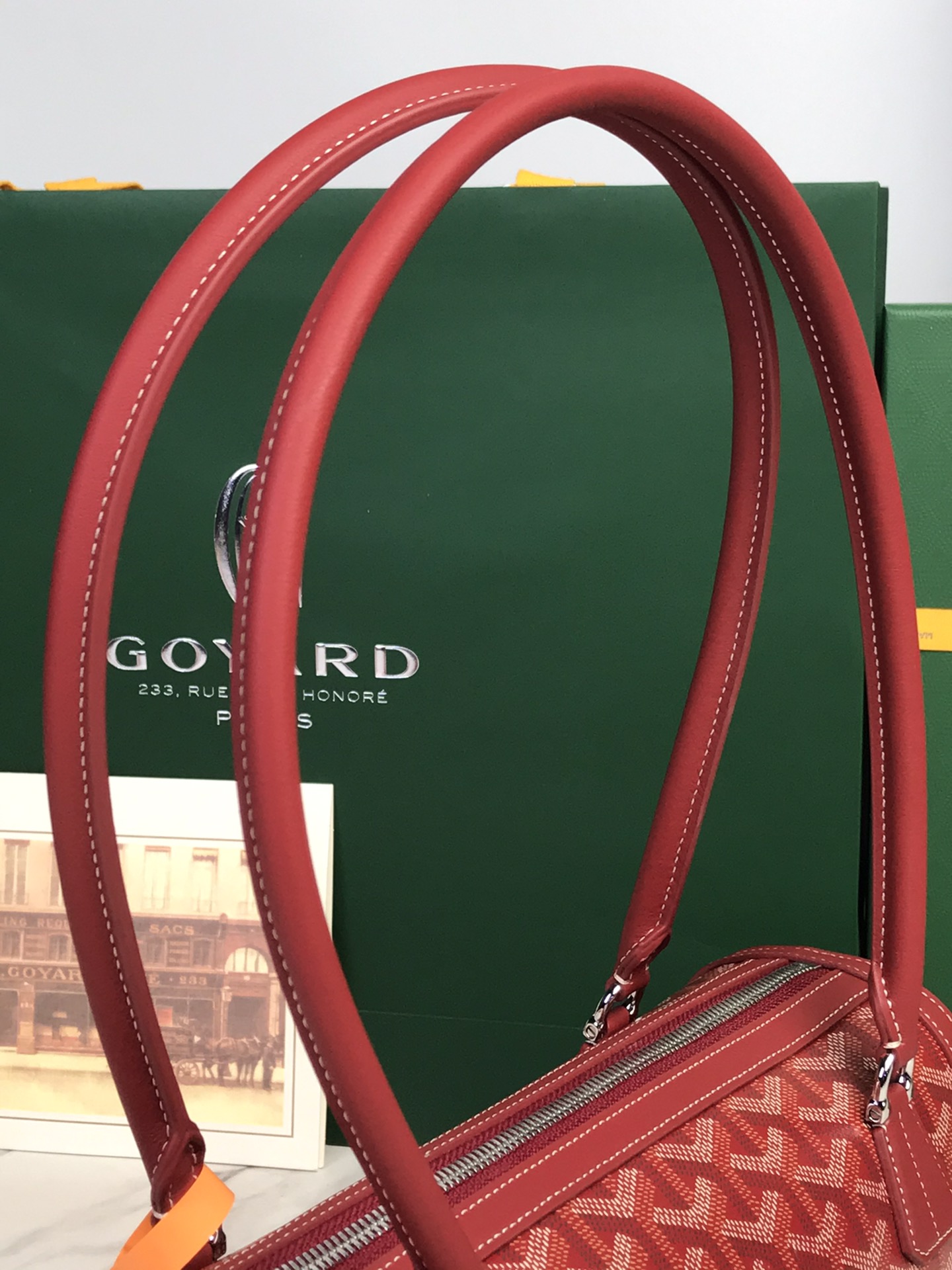 Goyard Style Leather Backpack Bags Backpack detail image 4 from source 763974