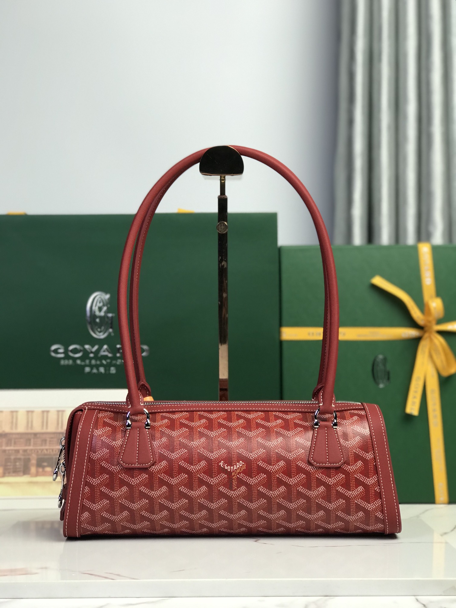 Goyard Style Leather Backpack Bags Backpack detail image 2 from source 763974