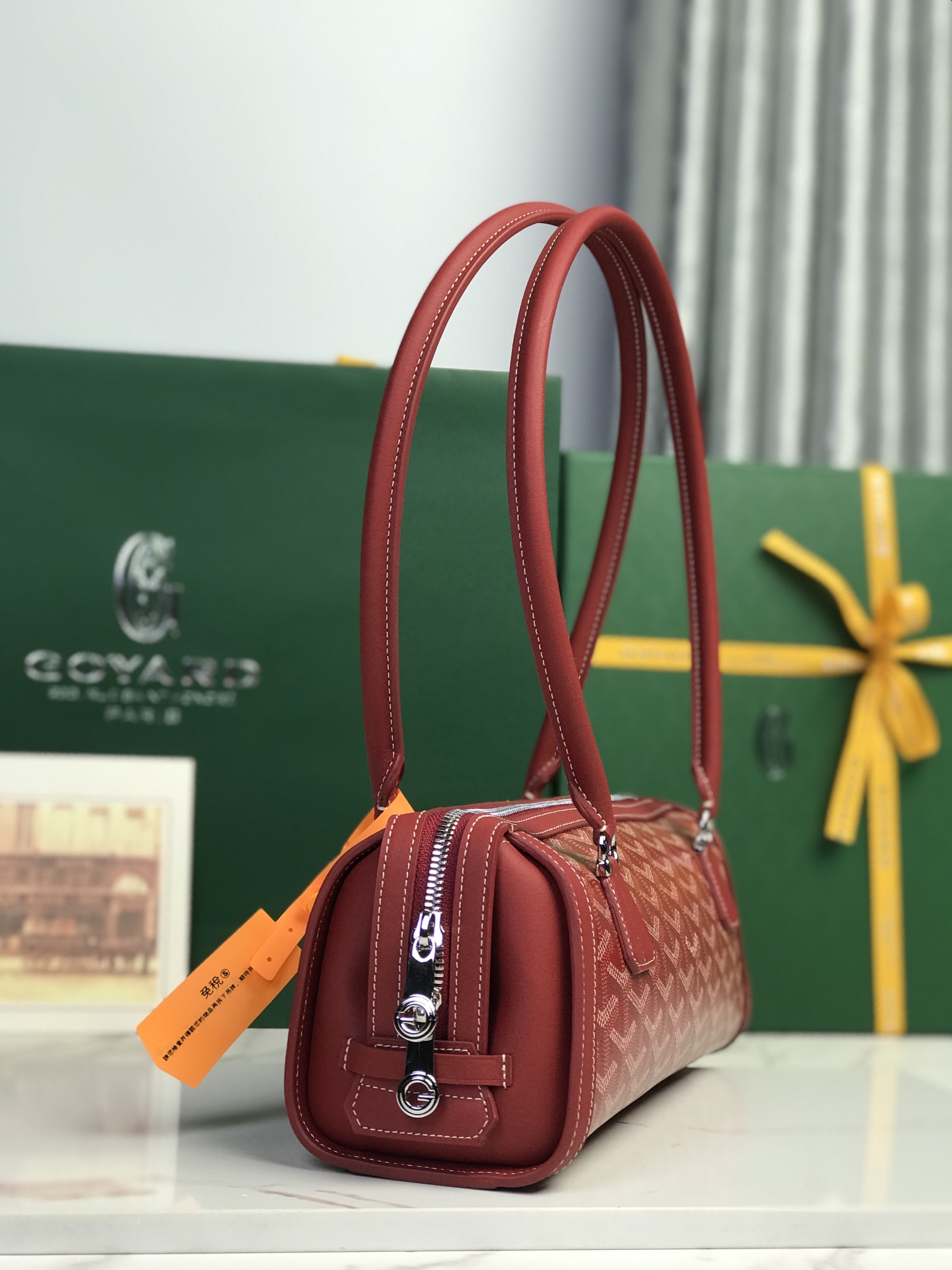 Goyard Style Leather Backpack Bags Backpack detail image 3 from source 763974
