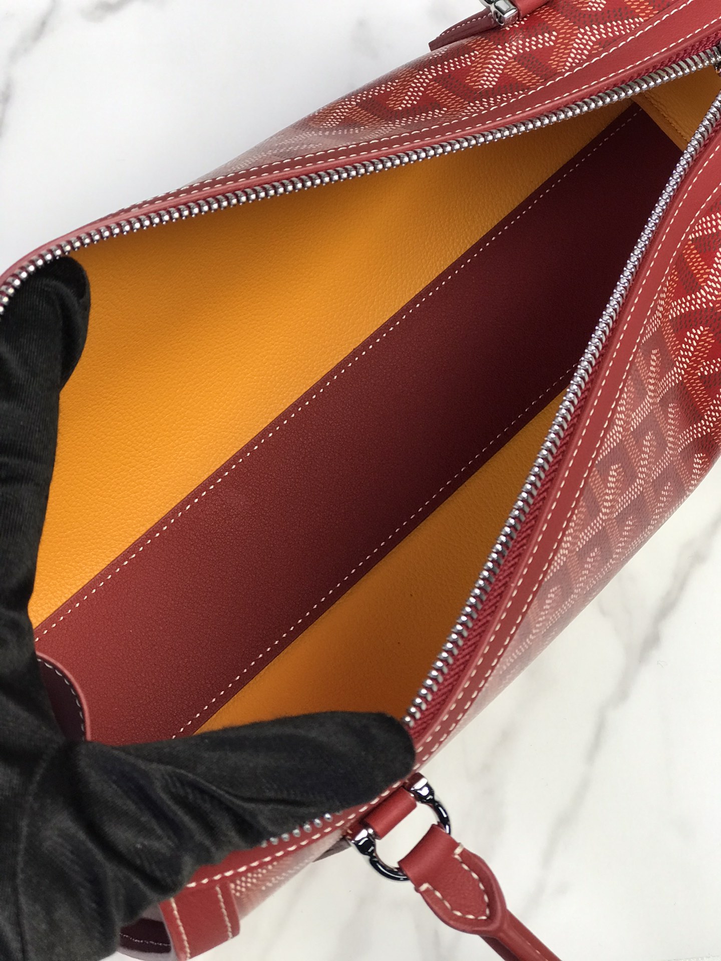 Goyard Style Leather Backpack Bags Backpack detail image 7 from source 763974