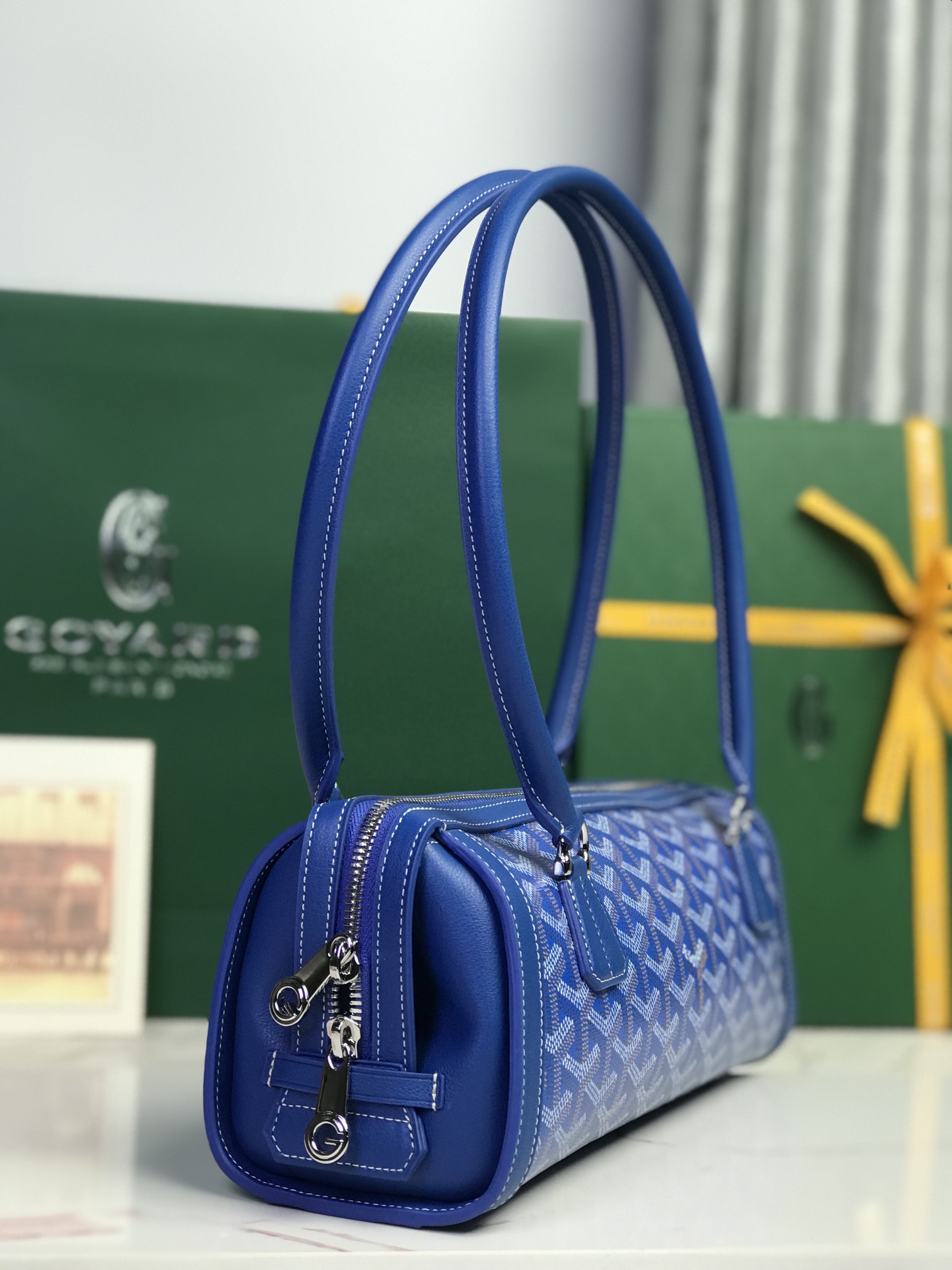 Goyard Style Leather Backpack Bags Backpack detail image 4 from source 763973