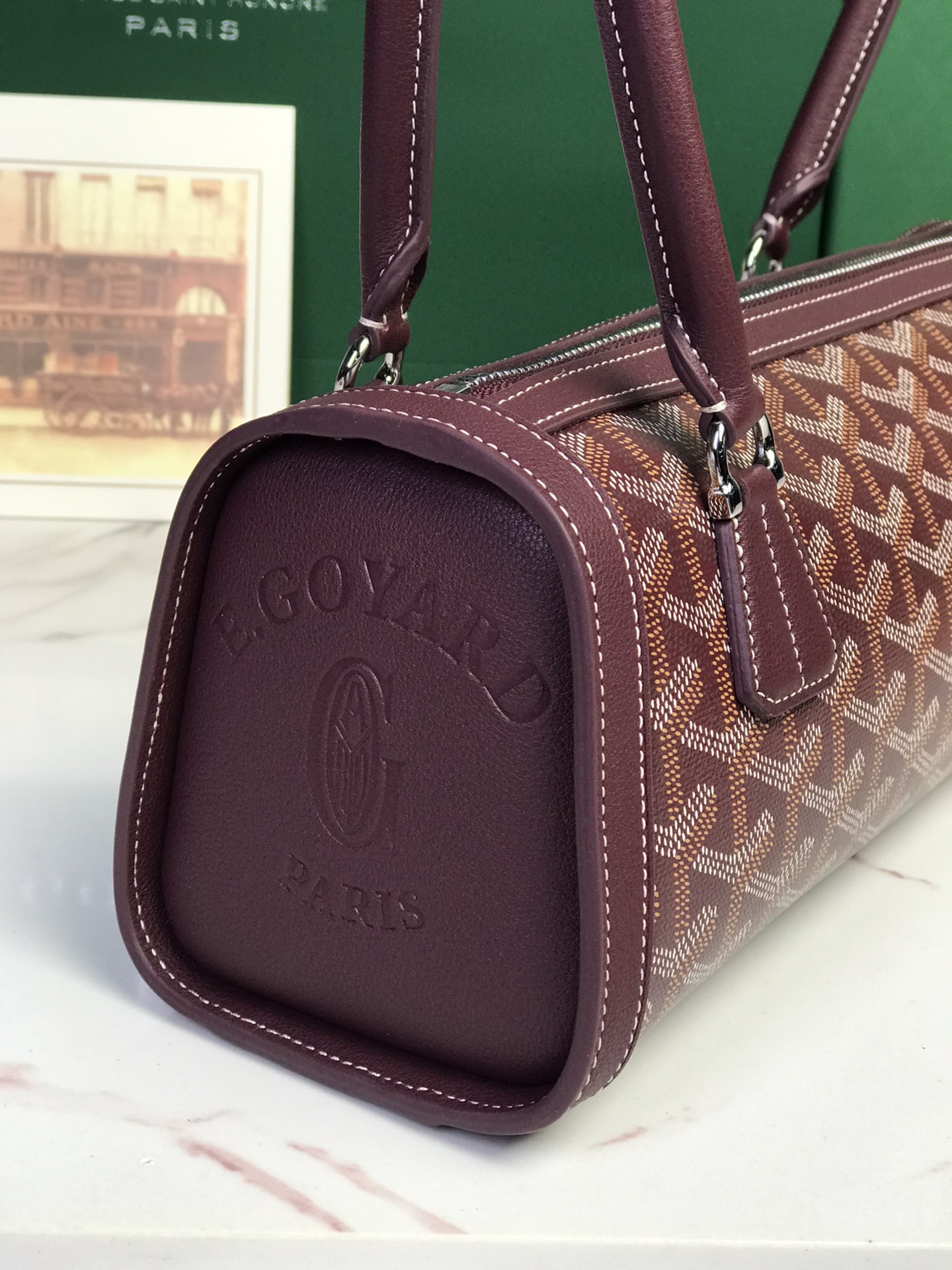 Goyard Style Leather Backpack Bags Backpack detail image 5 from source 763971