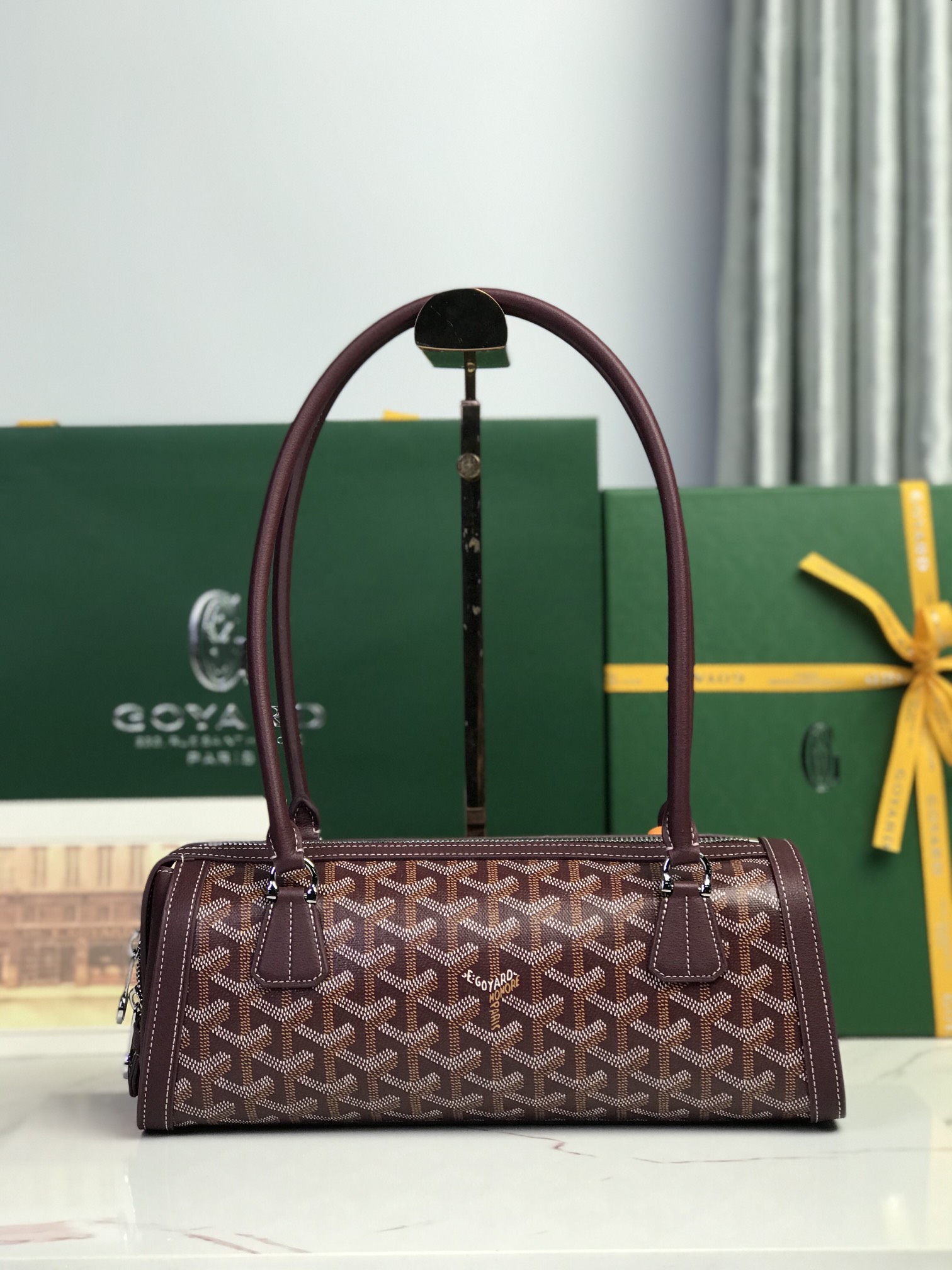 Goyard Style Leather Backpack Bags Backpack detail image 2 from source 763971