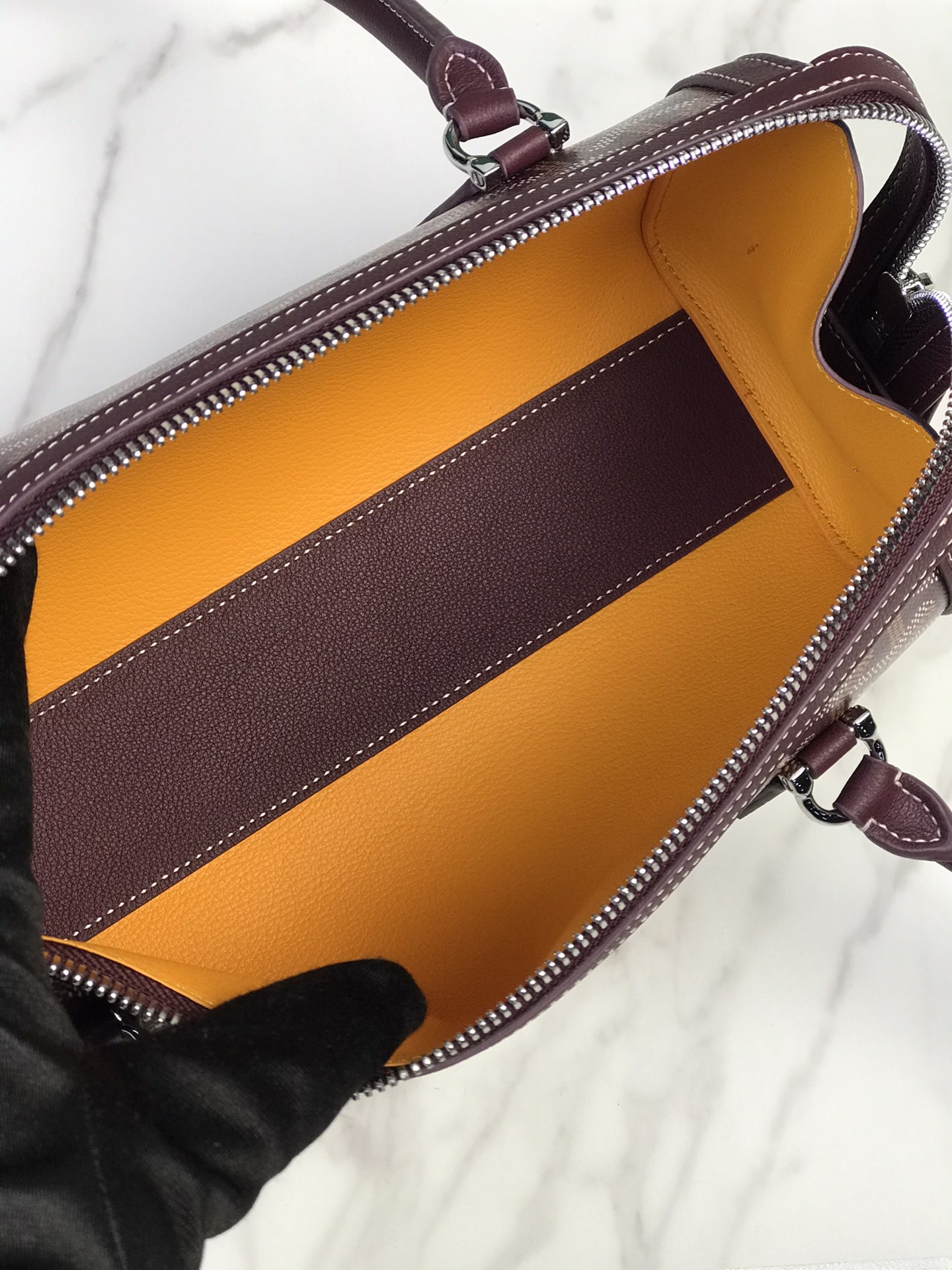 Goyard Style Leather Backpack Bags Backpack detail image 9 from source 763971