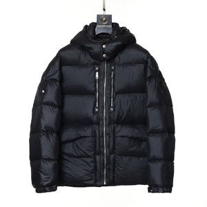 Moncler Clothing Down Jacket White Printing Goose Down Hooded Top