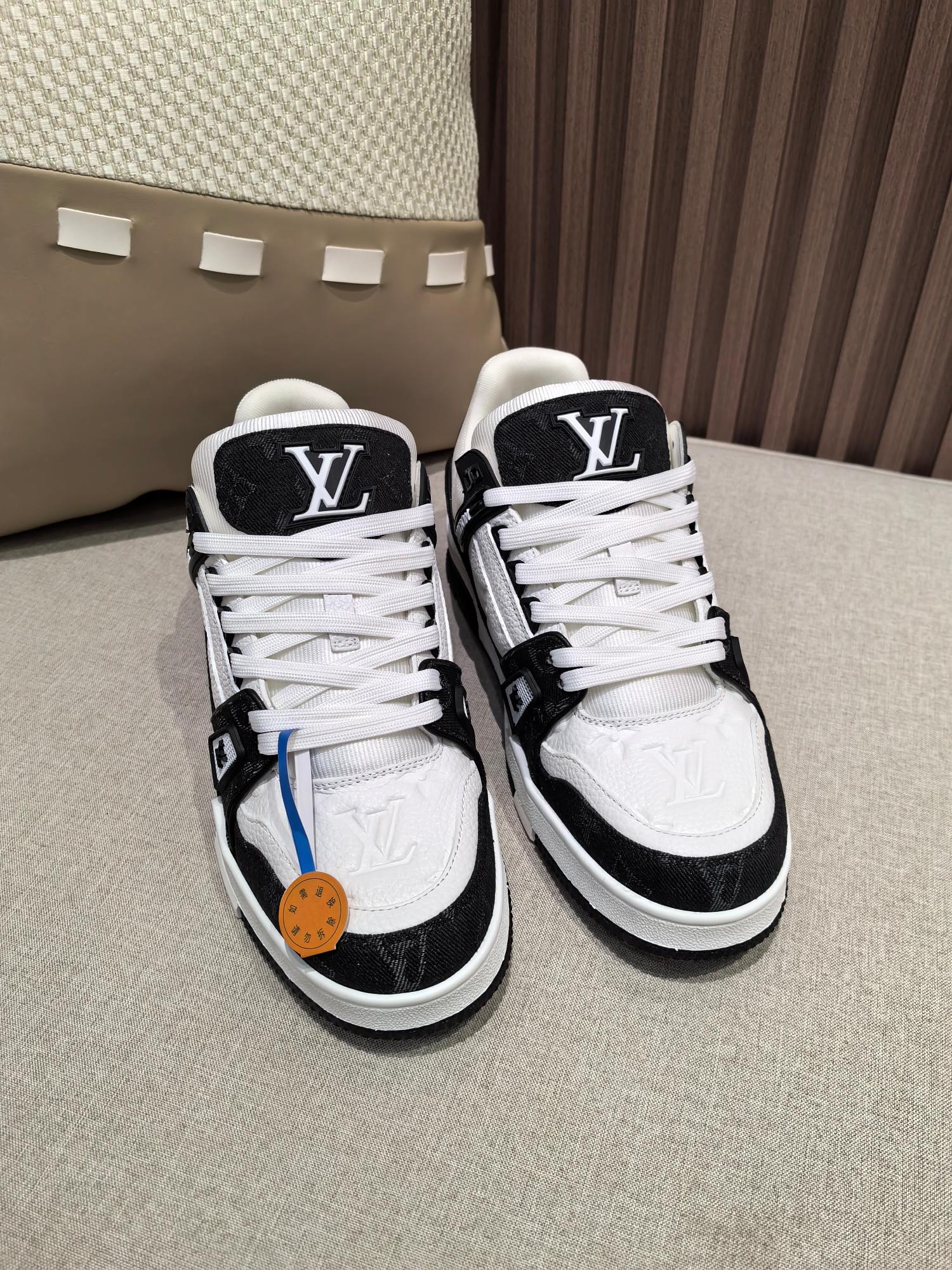 Precio de fábrica p440 @ Modelo de pareja de mezclilla negra👫 Zapatillas de deporte de la versión más compra…