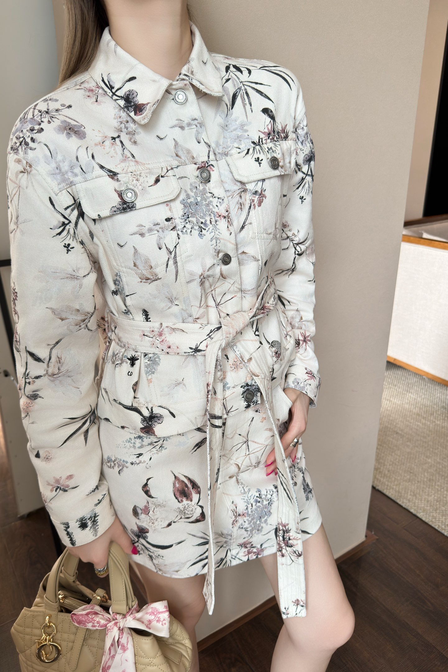 Dior Floral Print Denim Jacket & Skirt Set, 2025 New Arrival 6 i1746988450759 4930 0 5