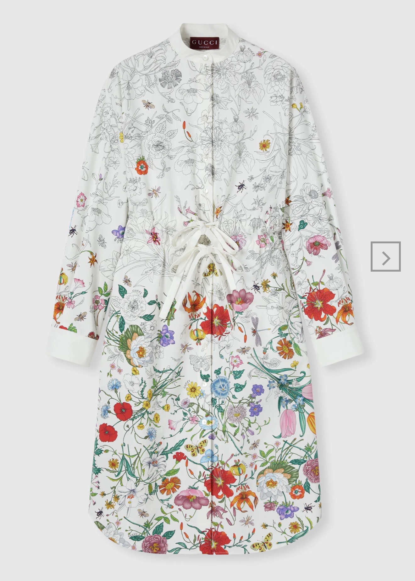 NO:469549,Model number D25082243 GUCC* new G home custom pure cotton fabric, floral printed double drawstring design loose version waist-hugging slim buckle-up stand collar long-sleeved dress!  (M size shoulder width 50, bust 112, sleeve length 57, back medium length 104) hair, gucci, gucci, skirts, alexander wang19860909款号D25082243 GUCC*新款G家定制纯棉面料、满身花卉印花双抽绳设计宽松版收腰显瘦系扣立领长袖连衣裙！（M码肩宽50,胸围112,袖长57,后中长104）发,,gucci,gucci,skirts,alexander wang,Women's clothing