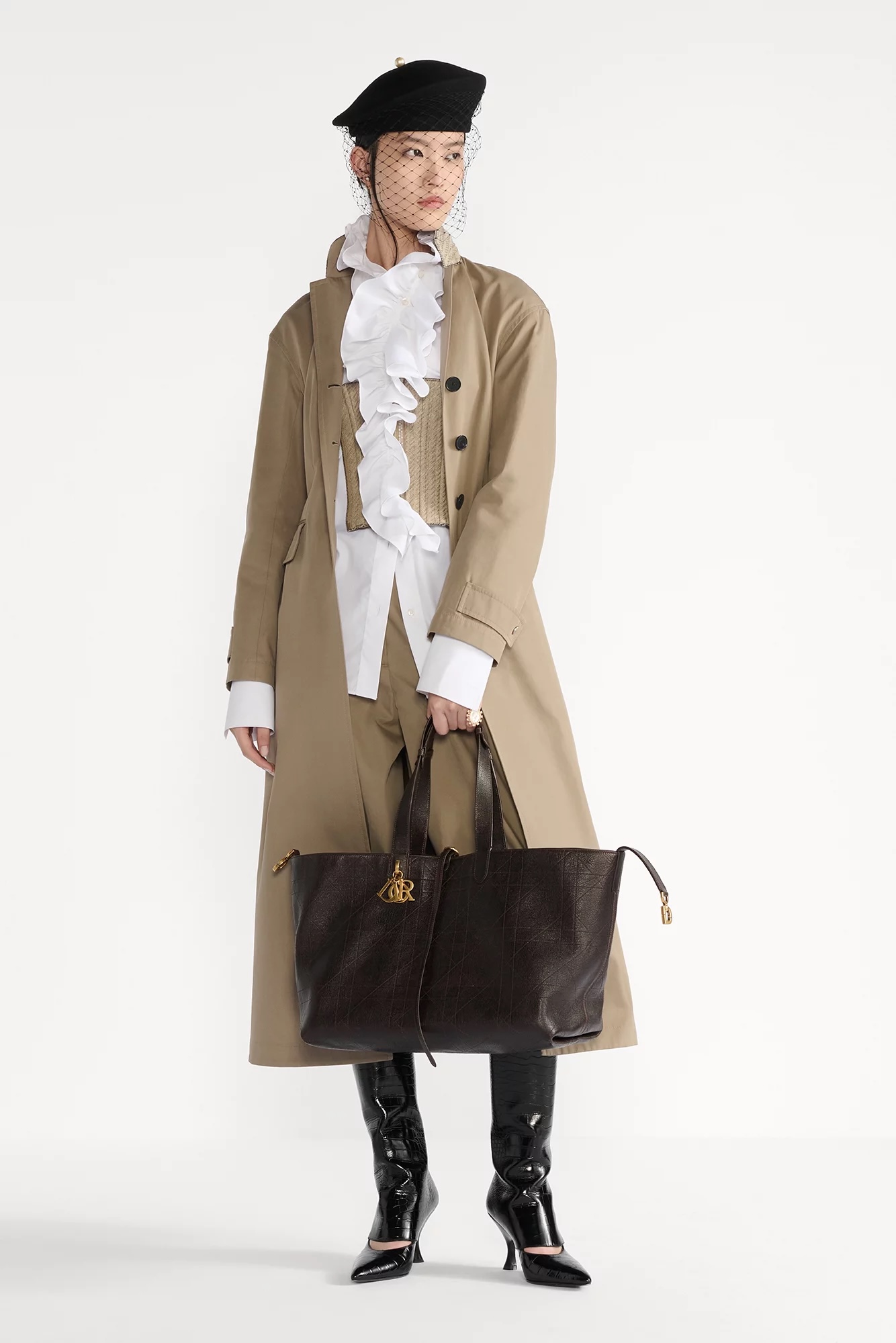 Elegant Trench Coat with Detachable Corset, Autumn Style, Pure Cotton Fabric 6 i1757177355428 6562 0 4