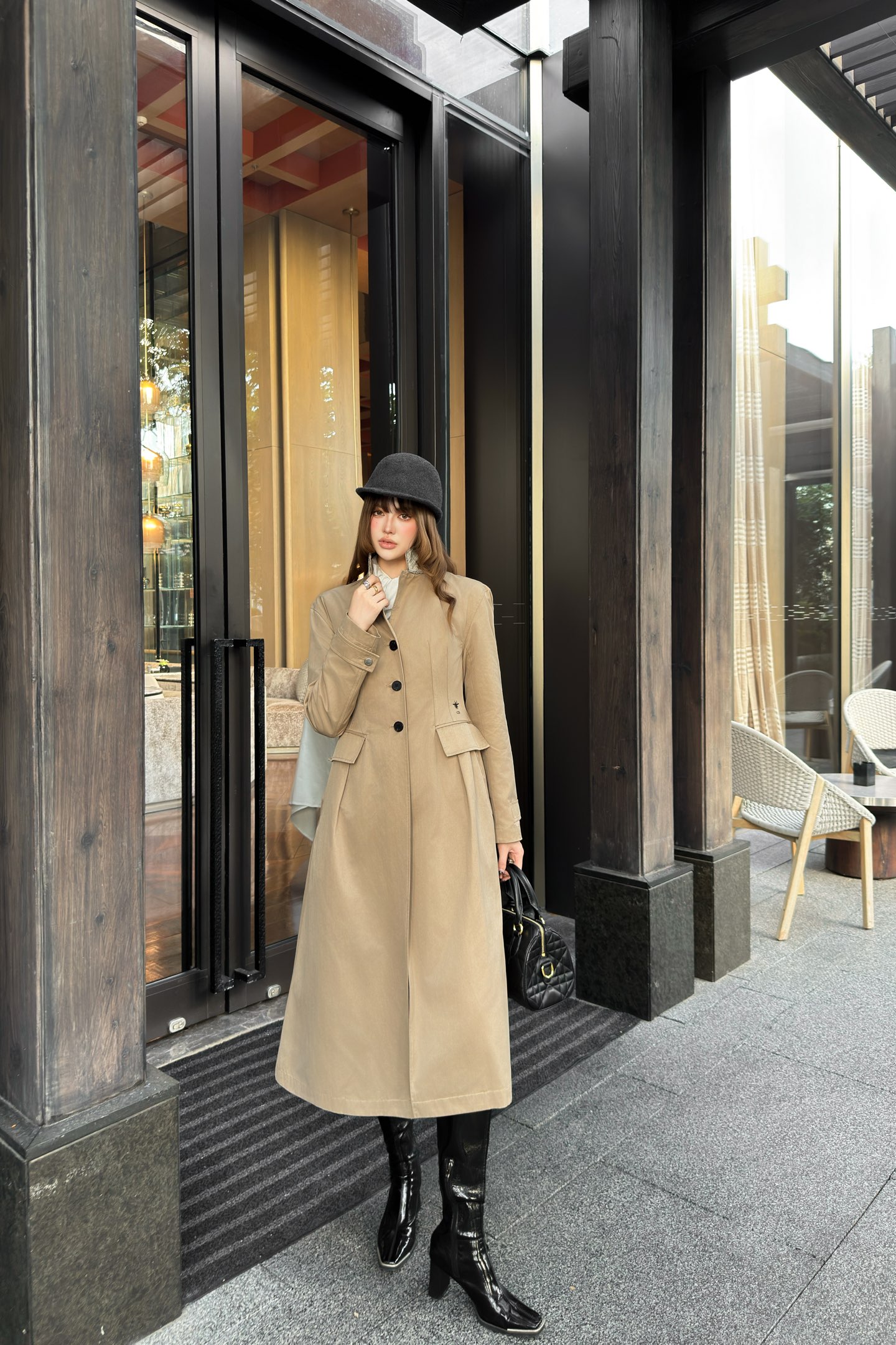 Dior Fall Trench Coat with Corset & High-Waist Shorts Set - Elegant Style 2 i1757177626239 1487 0 1