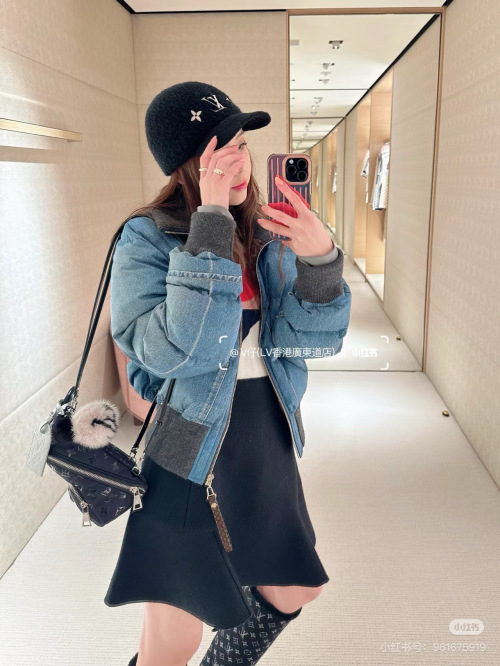 Louis Vuitton 2025FW Denim Padded Jacket with Logo Accents 1 Louis Vuitton 2025FW Denim Padded Jacket with Logo Accents