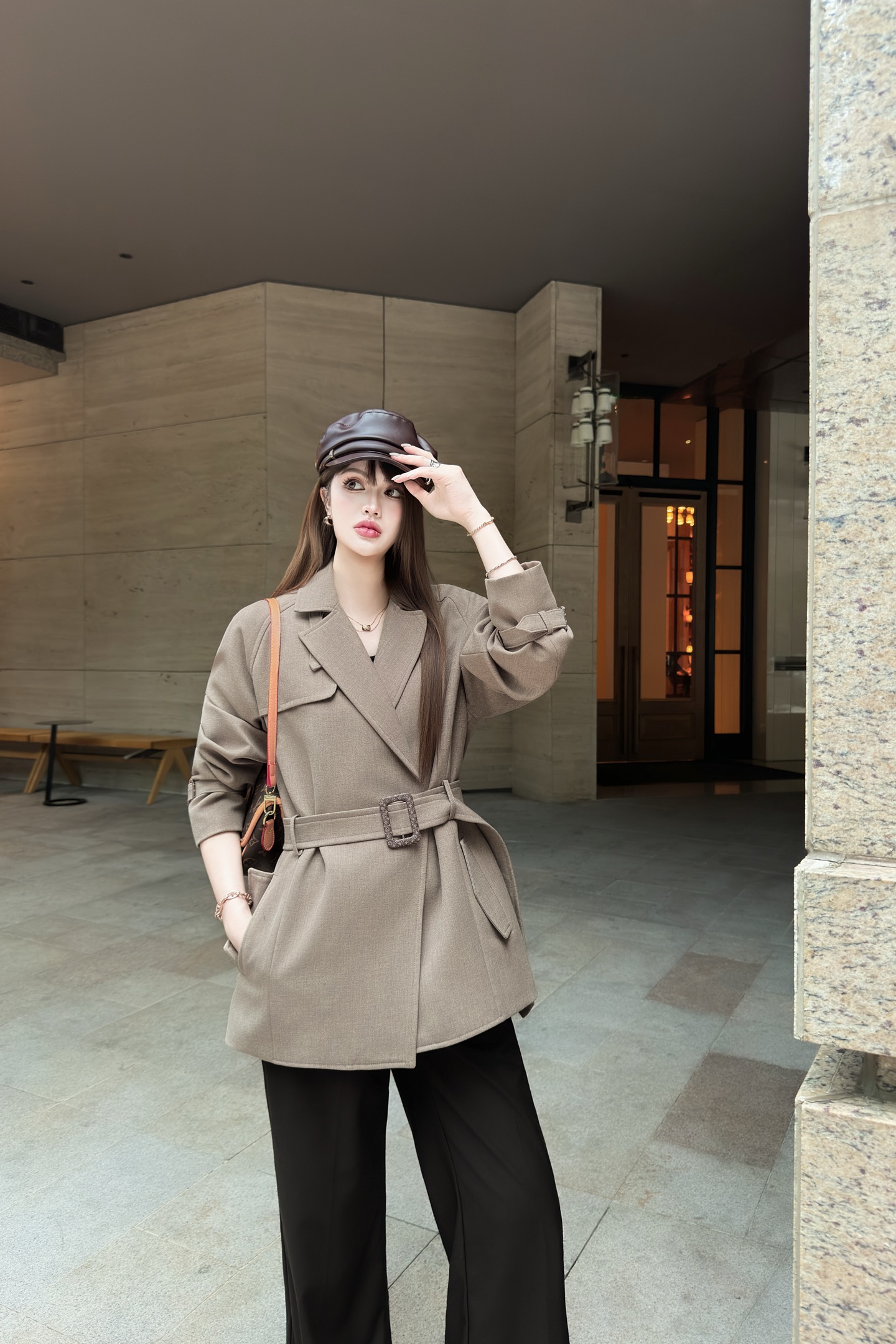 Louis Vuitton Belted Short Trench Coat - Chic Autumn/Winter Style 5 i1757611741632 2092 0 4