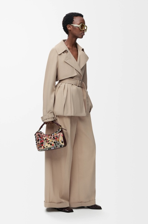 Women's Lapel Short Floral Trench Coat - Stylish and Elegant Fall Outerwear 1 Women's Lapel Short Floral Trench Coat - Stylish and Elegant Fall Outerwear