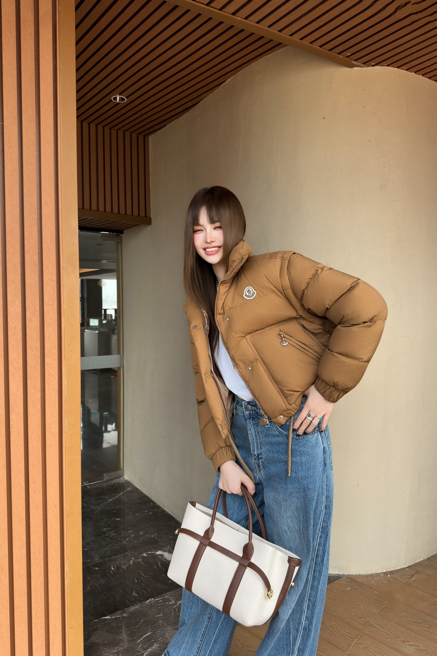 Moncler Detachable Sleeve Short Down Jacket | Warm & Stylish Winter Coat