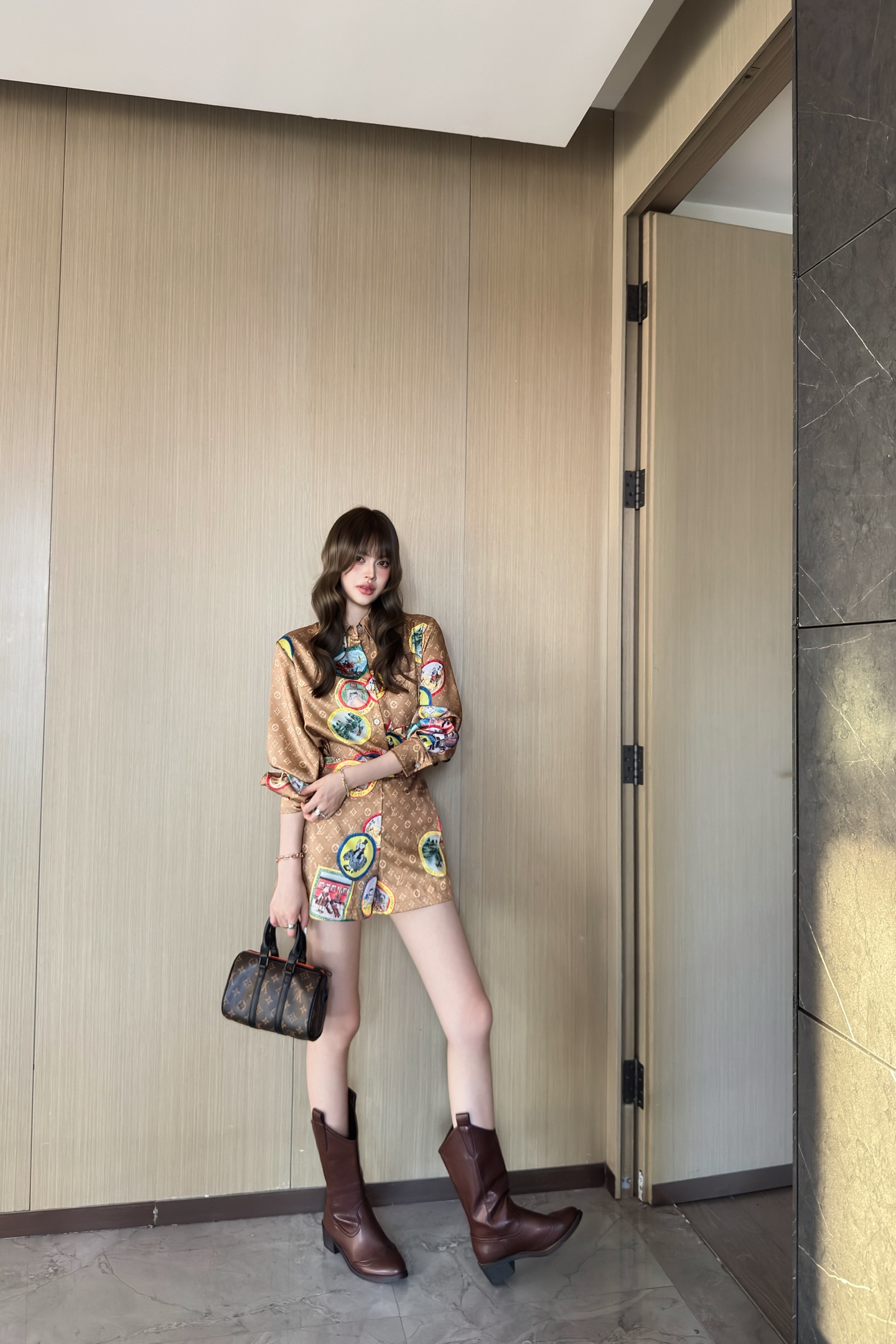 Louis Vuitton: Stamp Print Shirt & Shorts Set, Chic & Comfortable Outfit 3 i1758808798409 9583 0 2